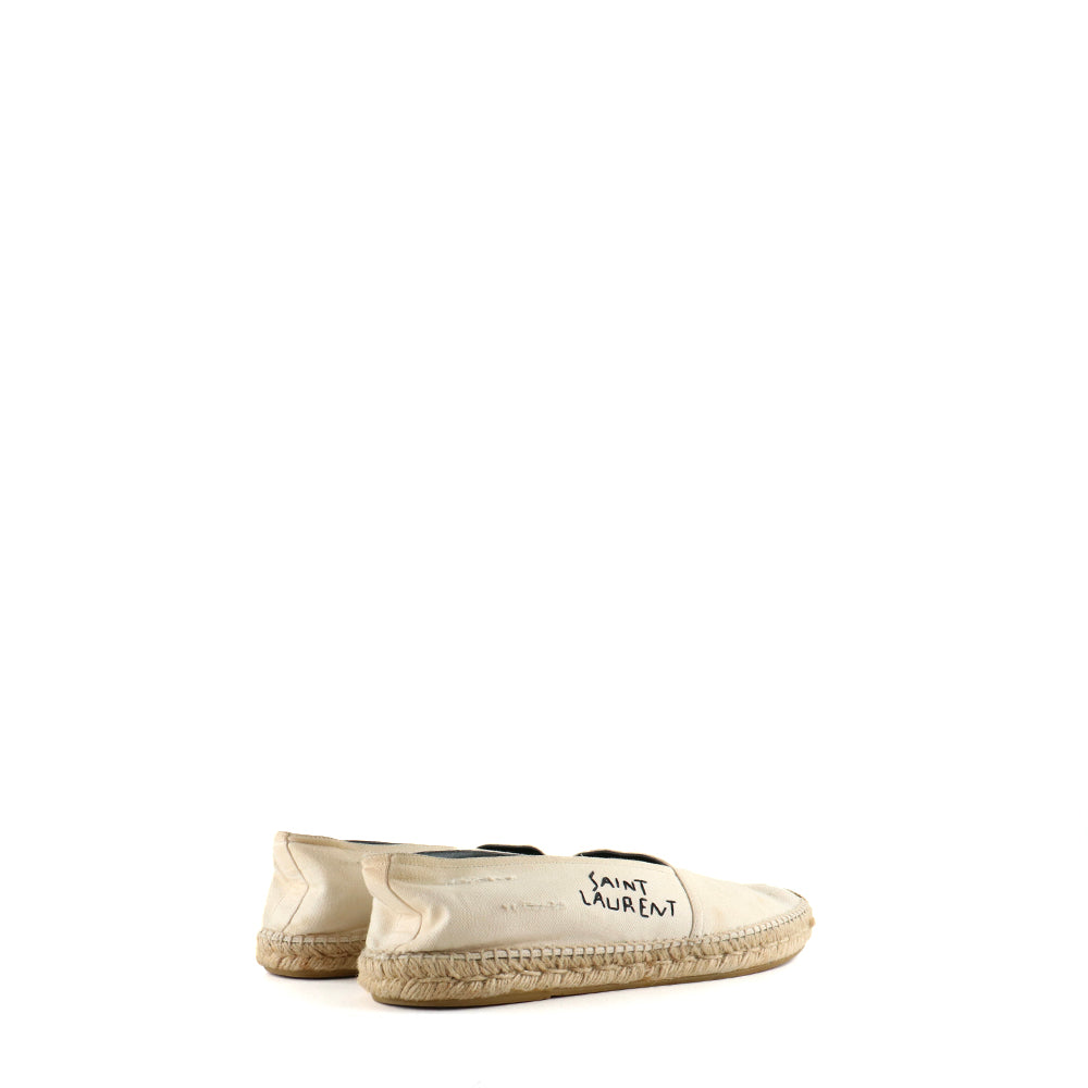 SAINT LAURENT - Espadrilles Signature en toile beige (T44)