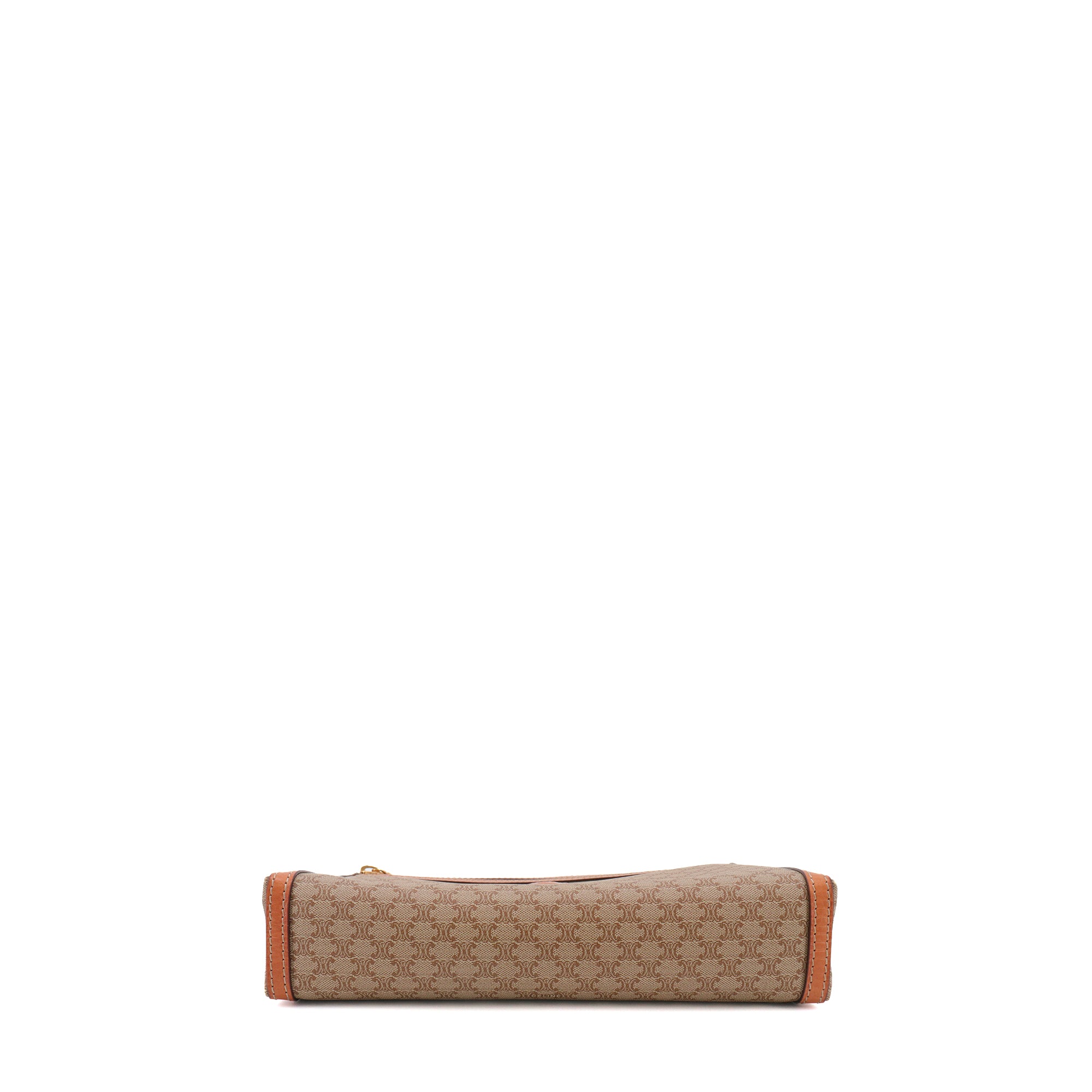 CELINE - Pochette Triomphe zippée Celine en toile monogrammée vintage