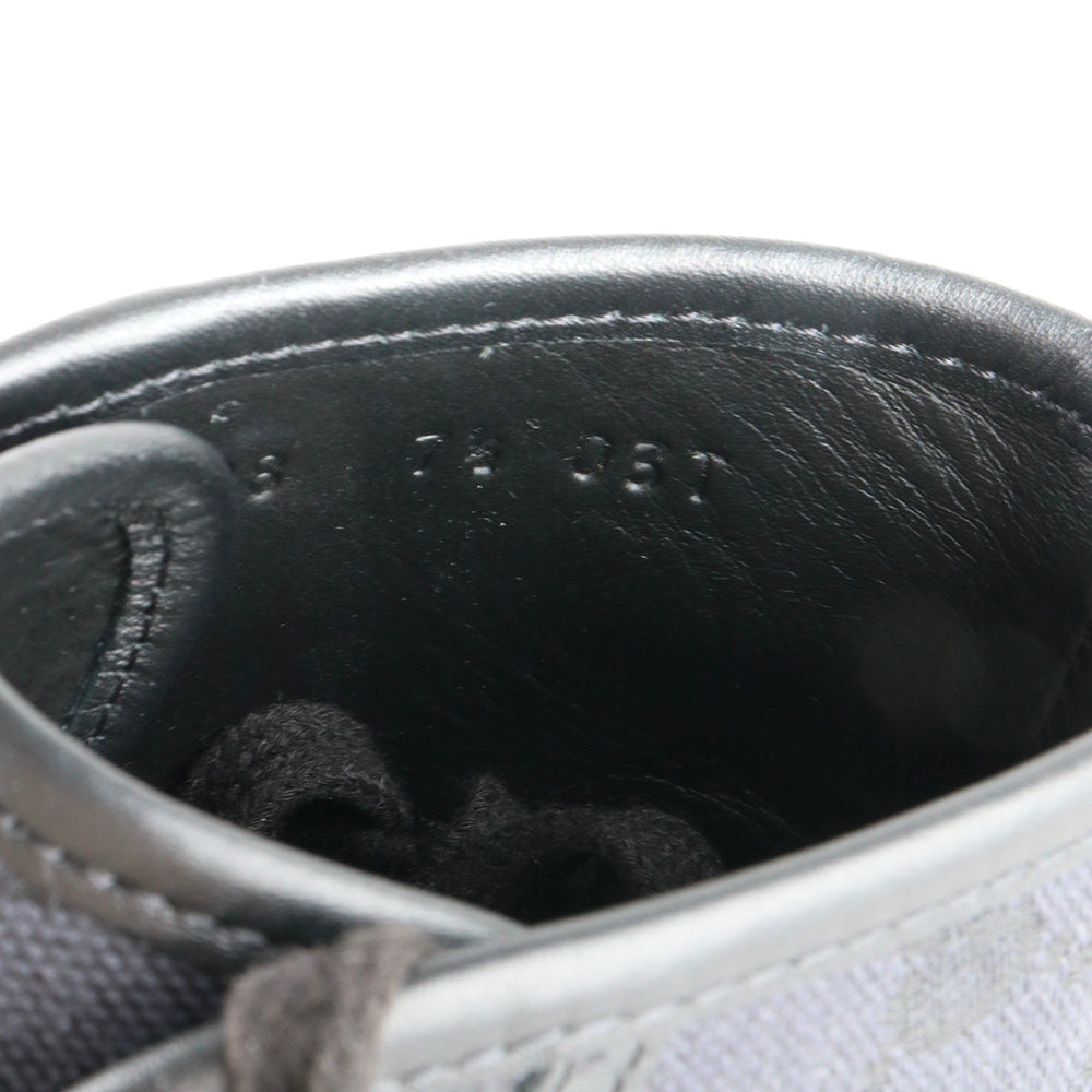 GUCCI - Sneakers montantes en toile monogrammée noire (T41,5)