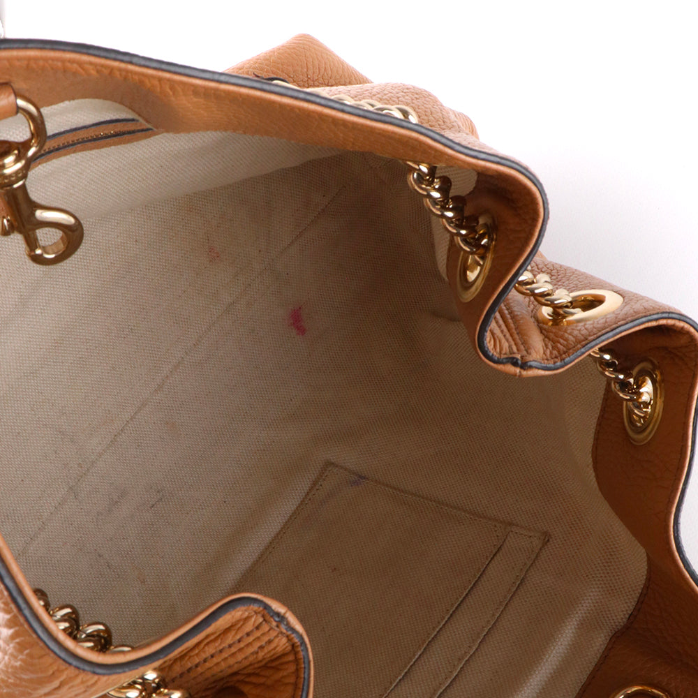 GUCCI - Soho tote bag in brown grained leather 