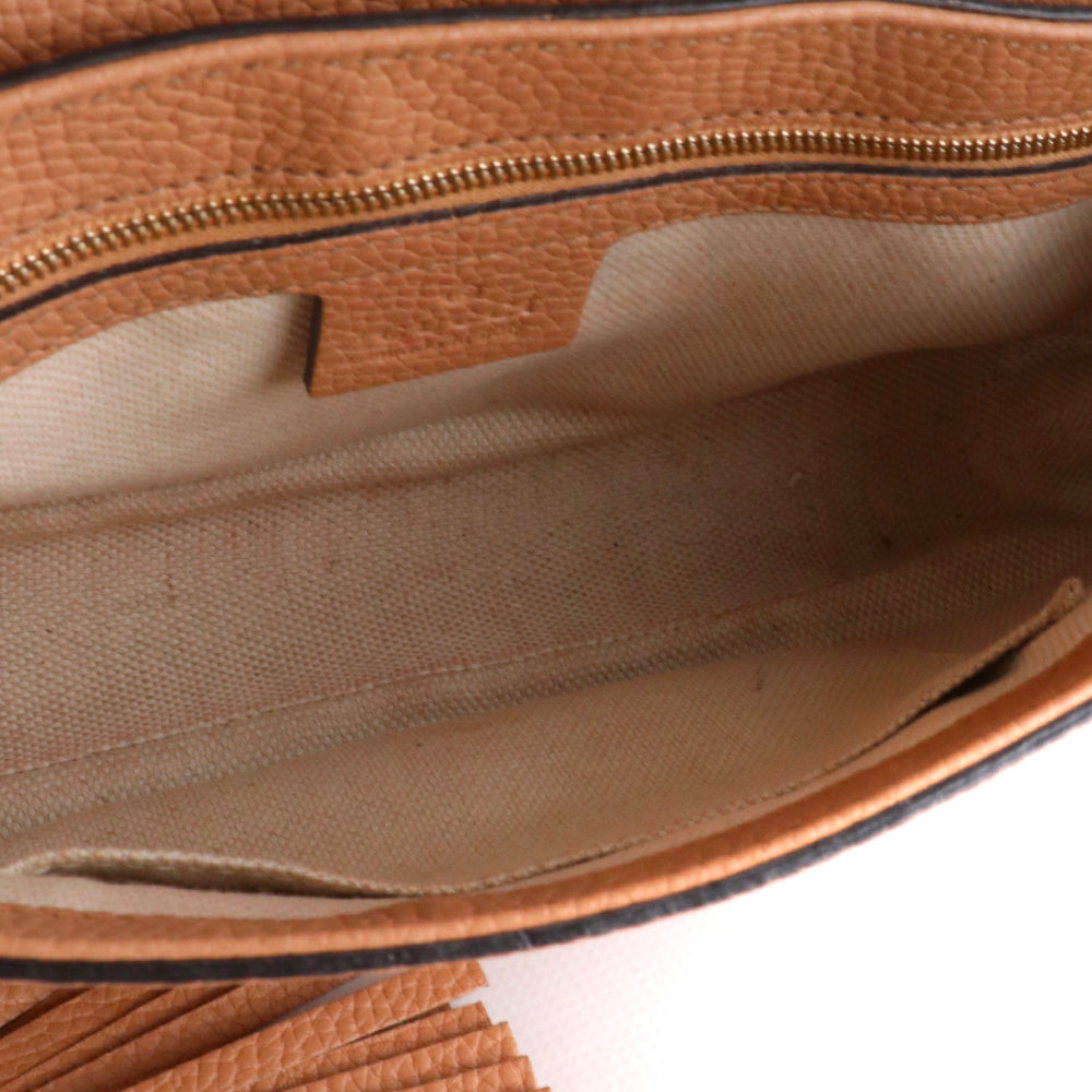 GUCCI - Soho shoulder bag in nude grained leather