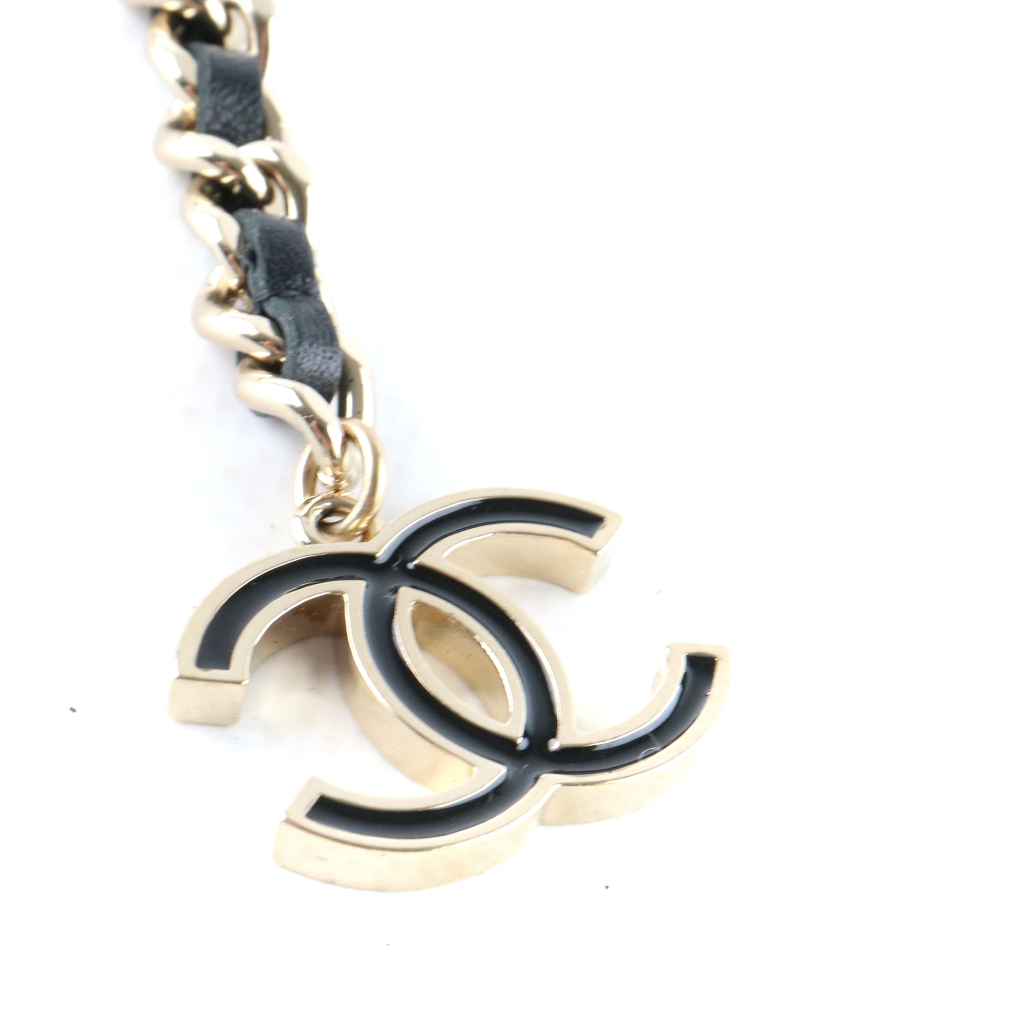 CHANEL - CC leather chain belt / necklace (Adjustable size) 