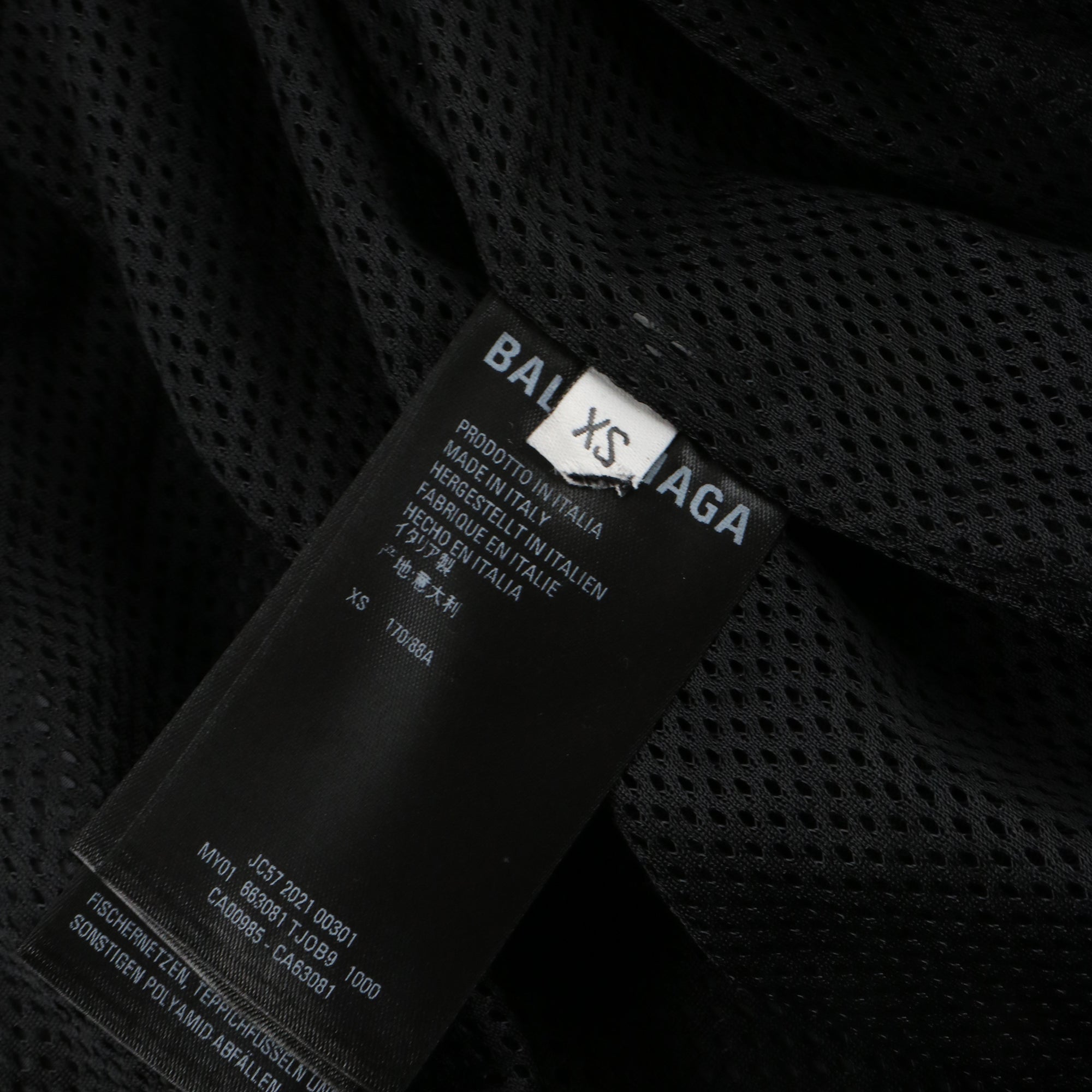 BALENCIAGA - Veste en nylon noir (XS)