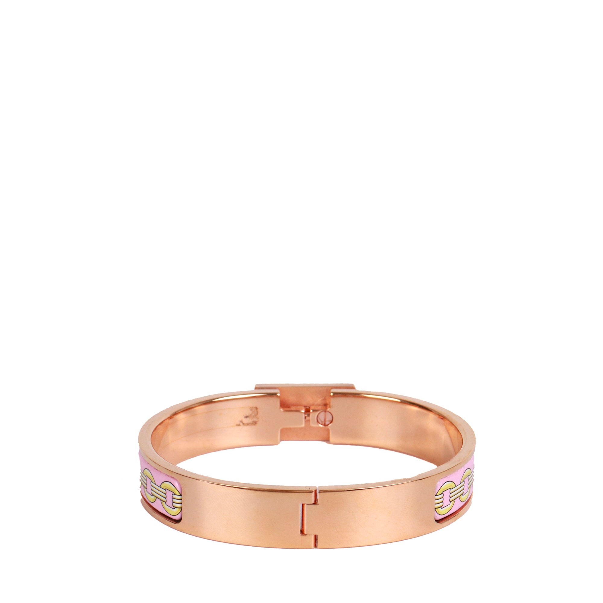 HERMÈS - Bracelet Clic Anneau Hermès en métal or rose
