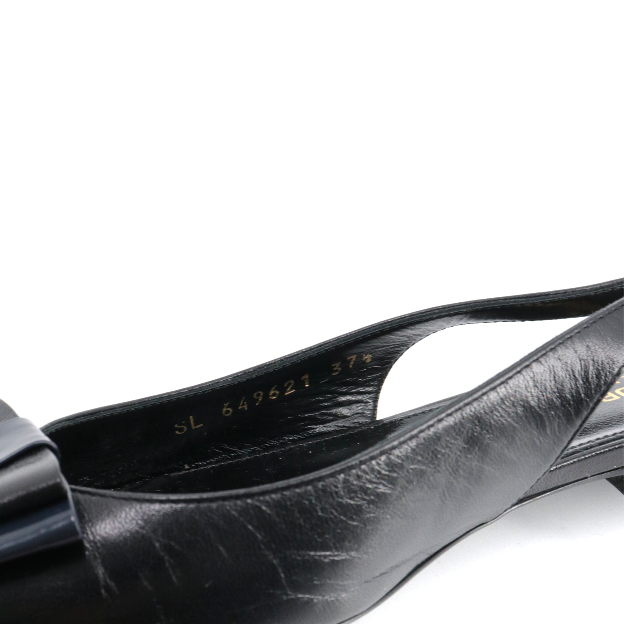 SAINT LAURENT - Sandales Anaïs Saint Laurent en cuir noir (T37.5)