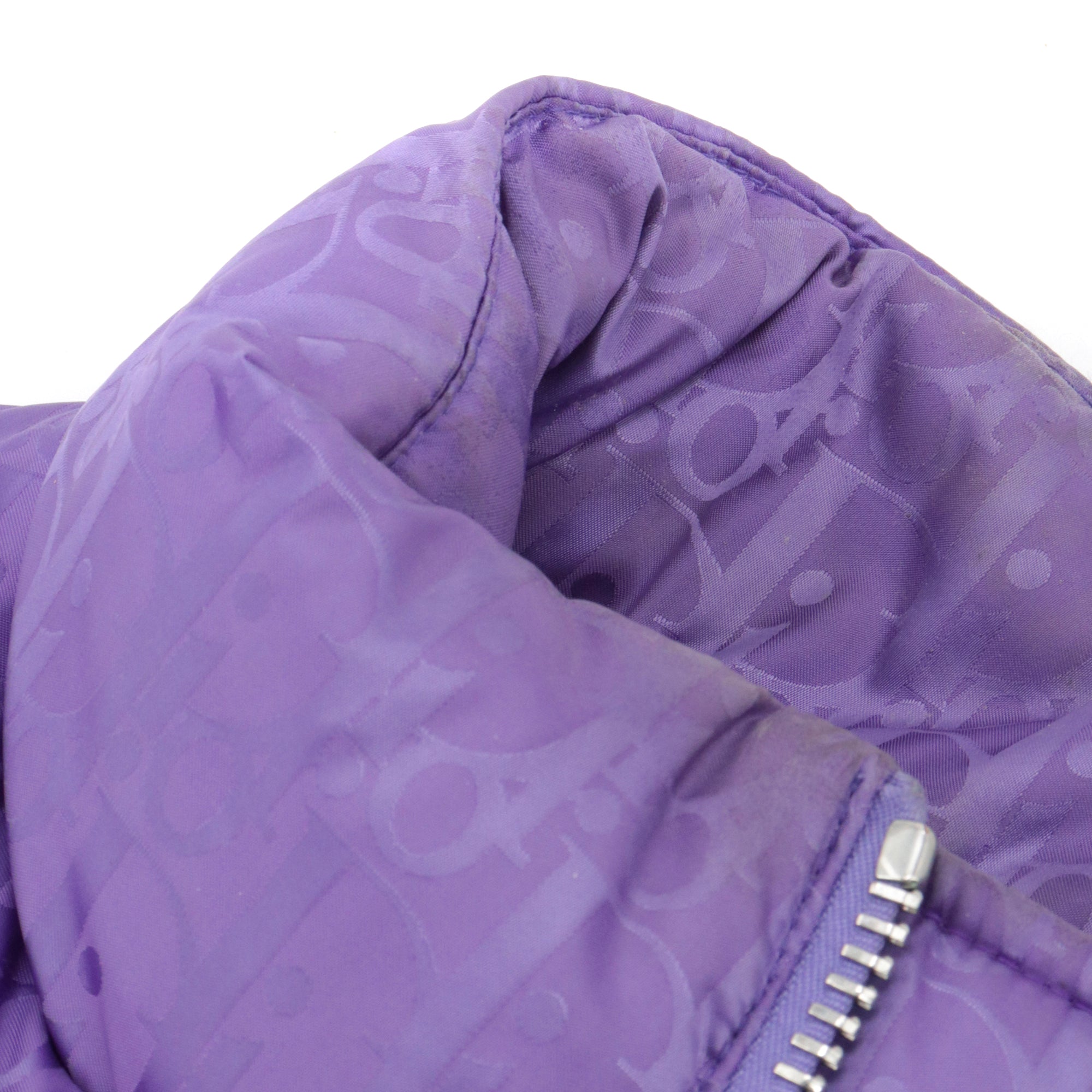 DIOR - Doudoune Oblique sans manche Dior en jacquard violet (T46)