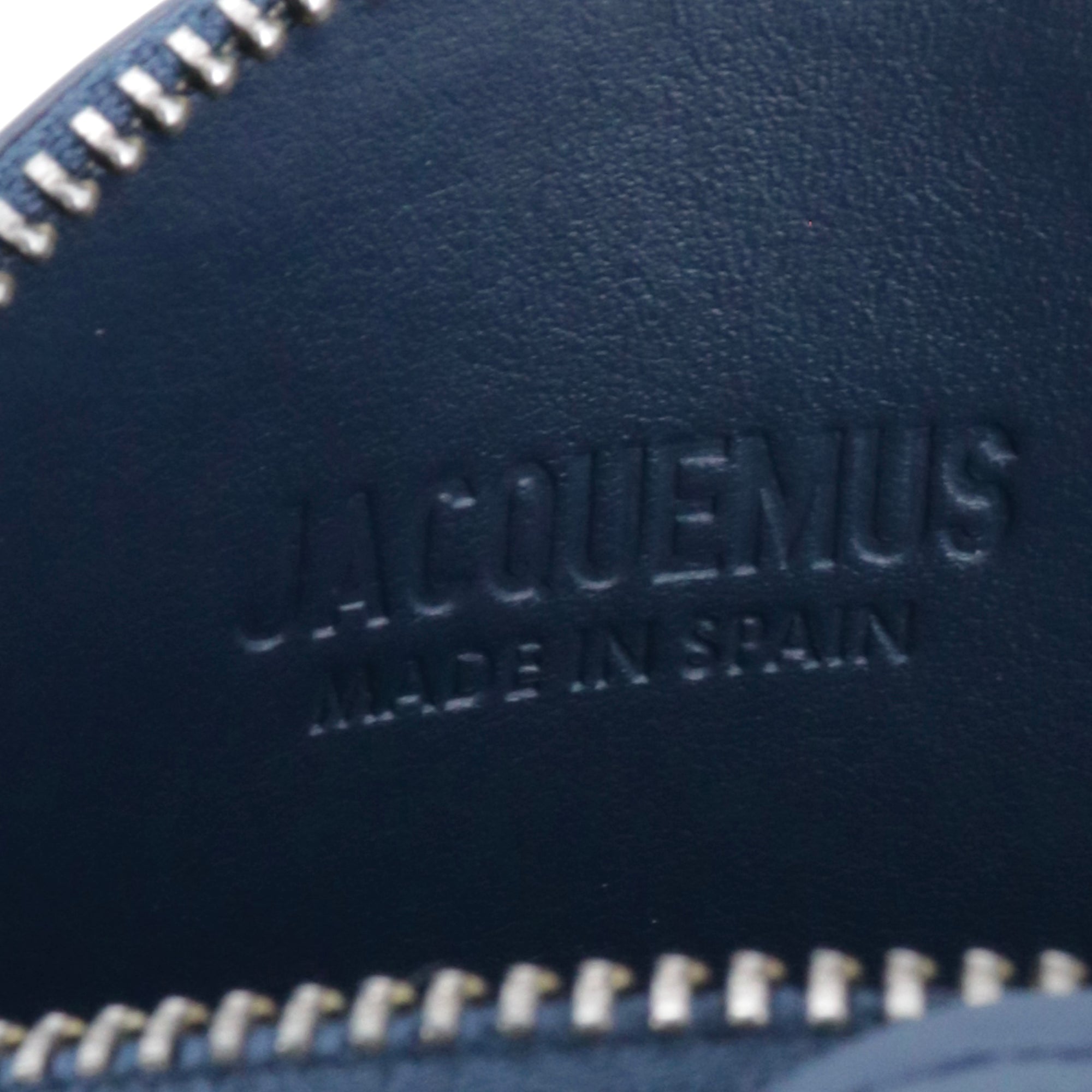 JACQUEMUS - Porte monnaie Le Pitchou Jacquemus en cuir lisse bleu marine
