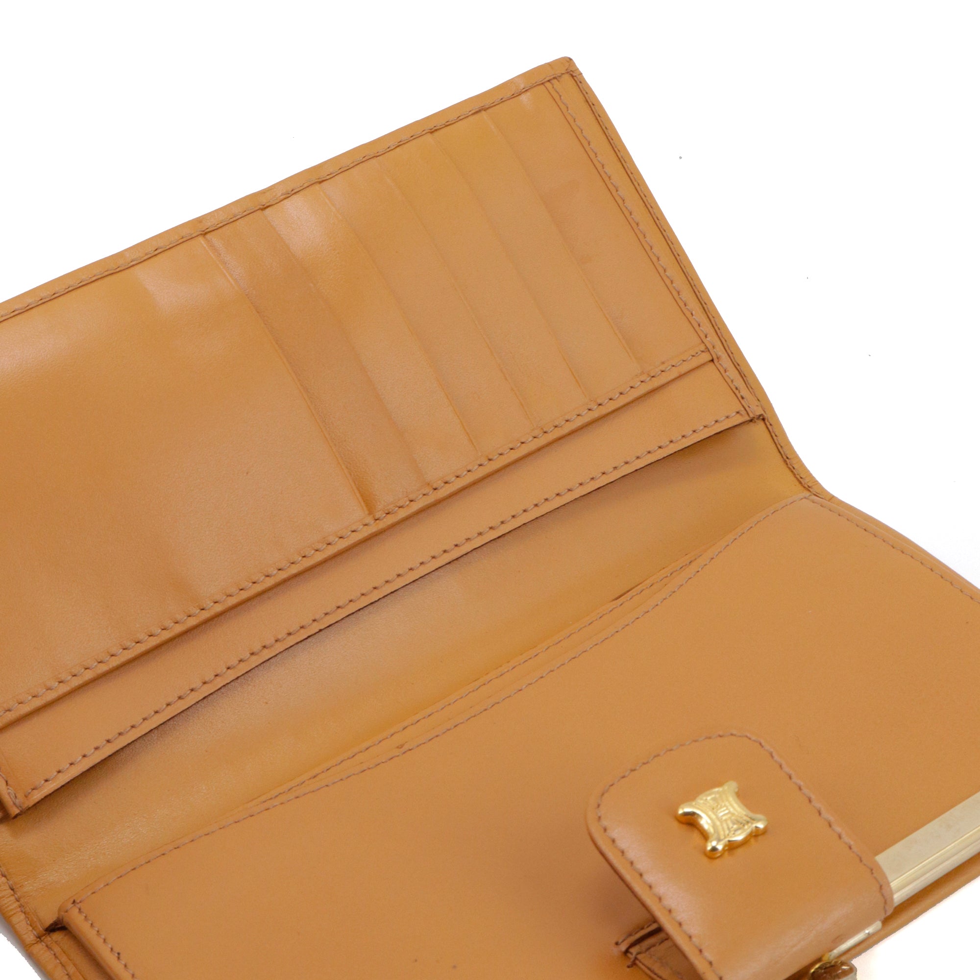 CELINE - Portefeuille Triomphe Celine en toile monogrammée vintage