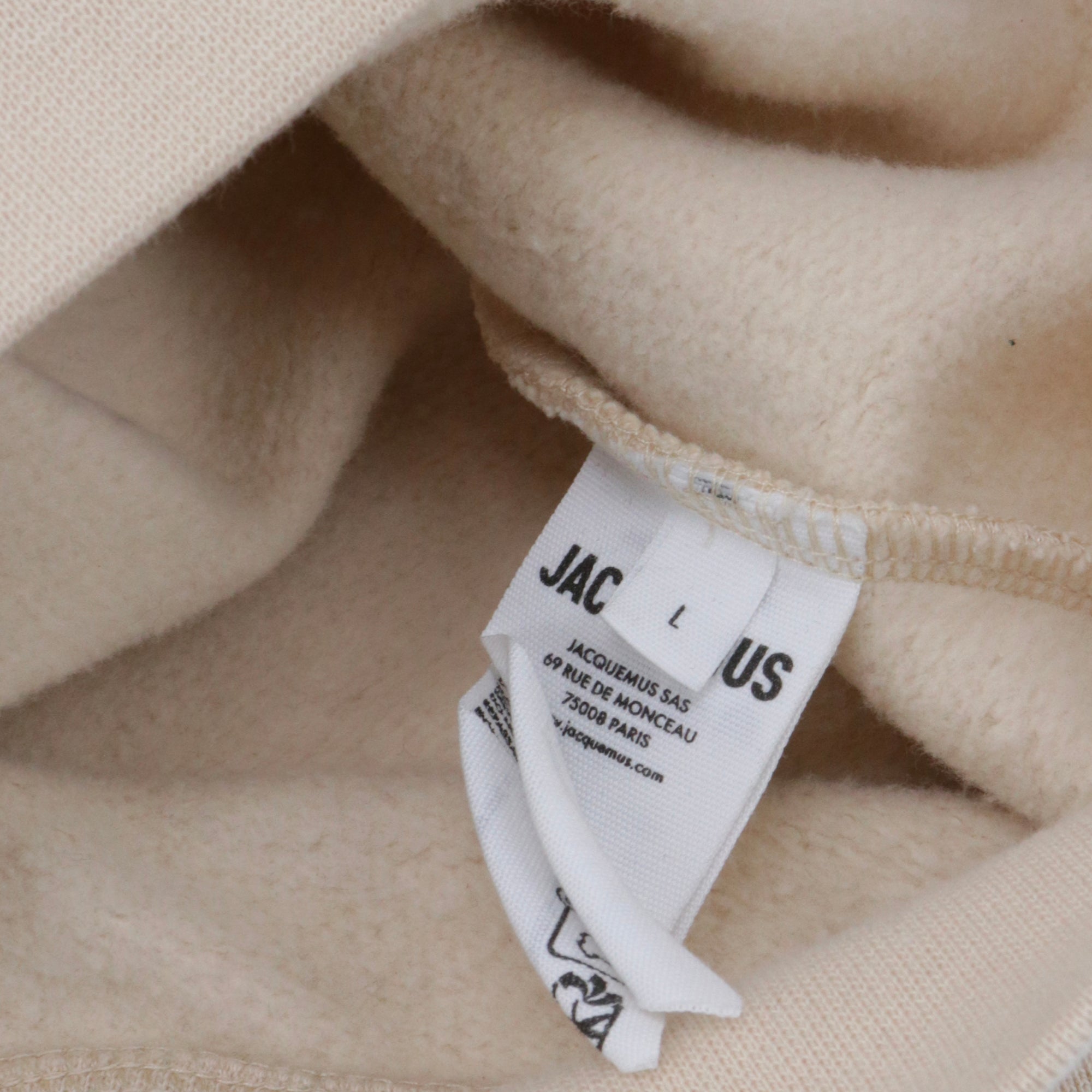 JACQUEMUS - Le Sweatshirt Jacquemus en coton beige (L)
