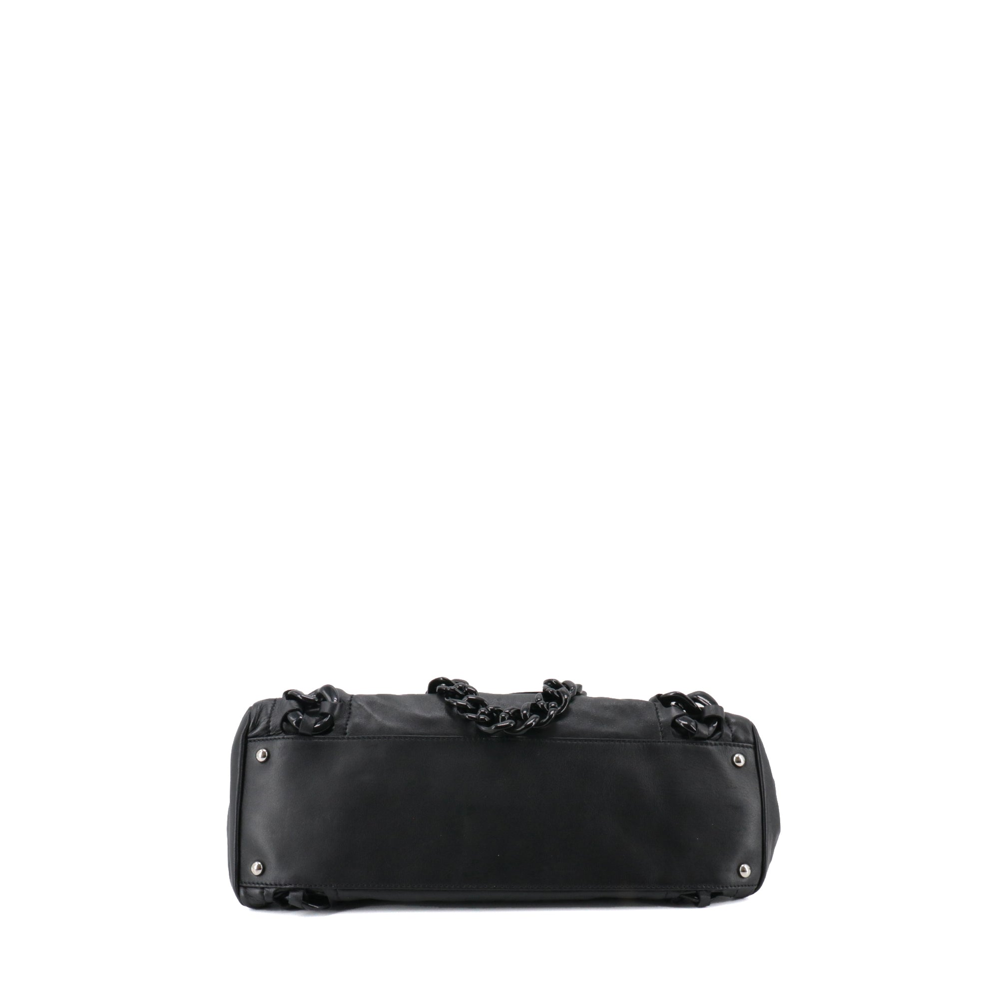 CHANEL - Chanel Rhodoid shoulder bag in black leather