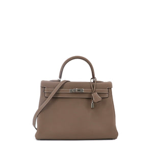 HERMÈS - Sac à main Kelly 35 Hermès en cuir togo étoupe