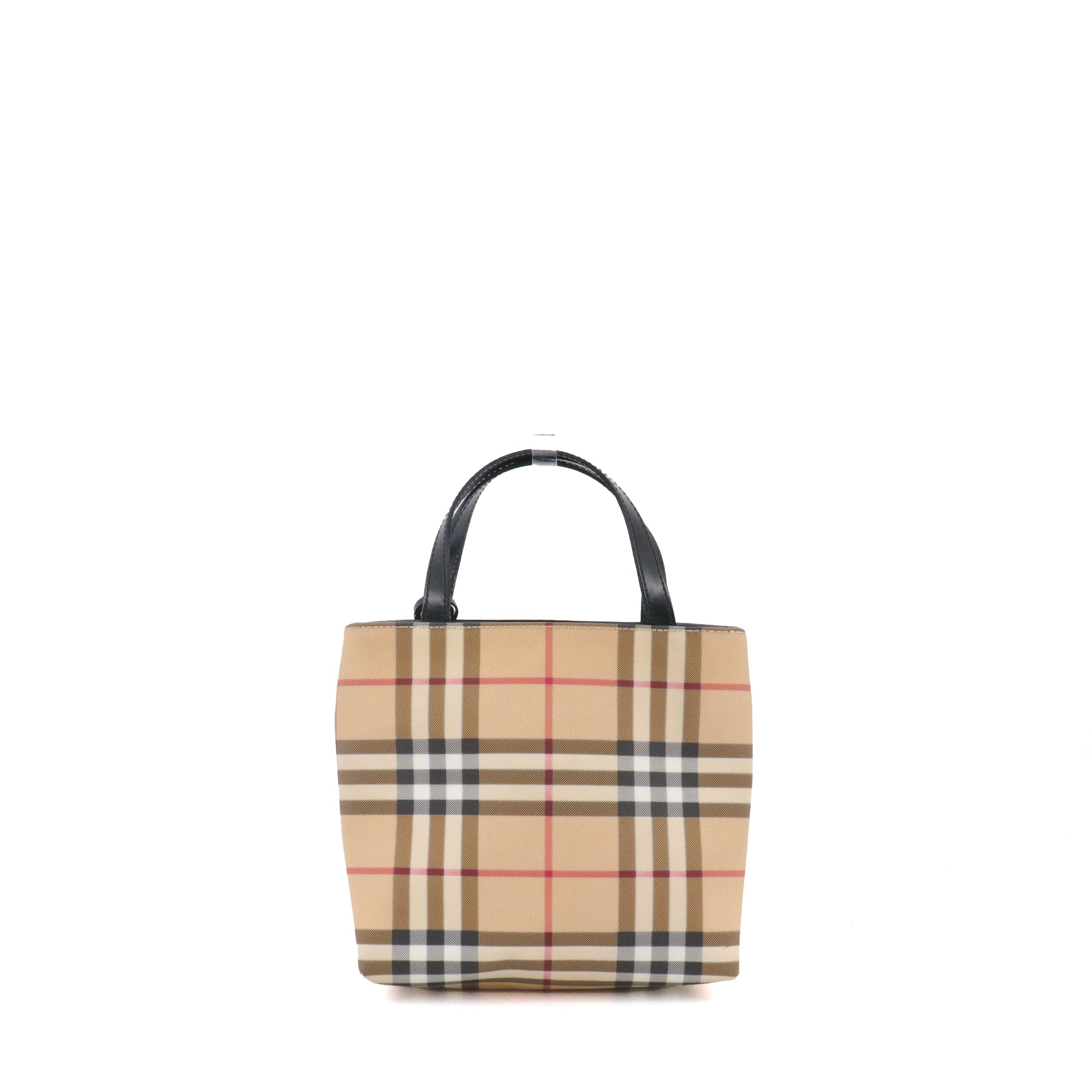 BURBERRY - Burberry check canvas handbag