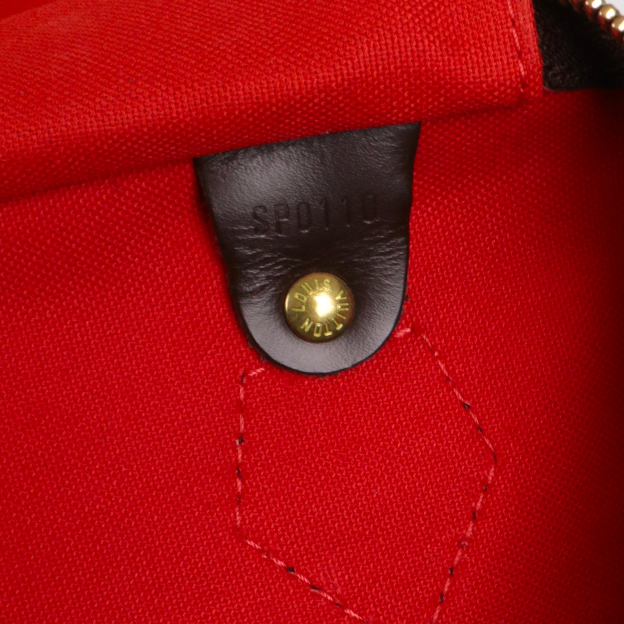 LOUIS VUITTON - Louis Vuitton Speedy 35 shoulder bag in Damier Ébène canvas