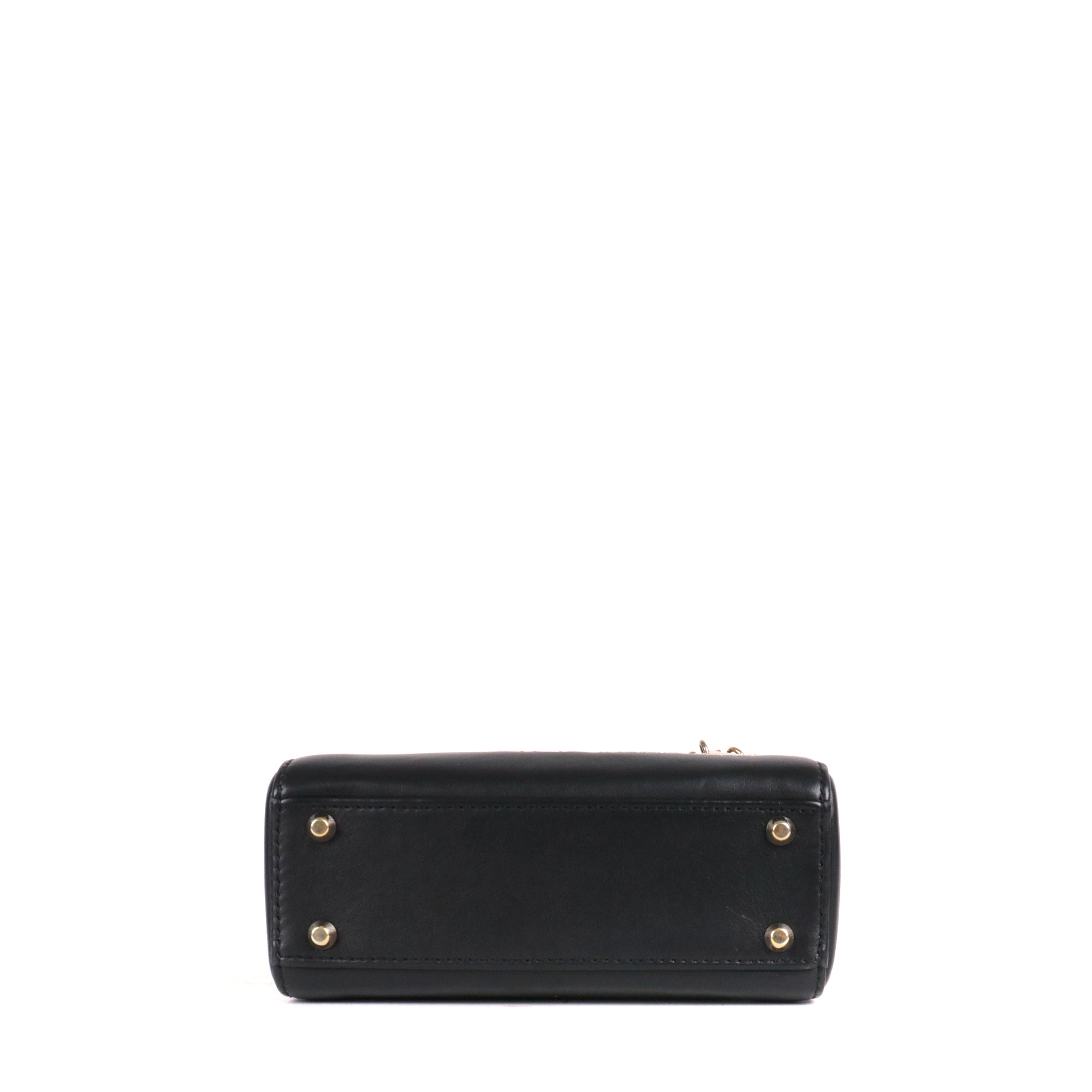 DIOR - Sac à main Lady Dior mini en cuir noir édition limitée