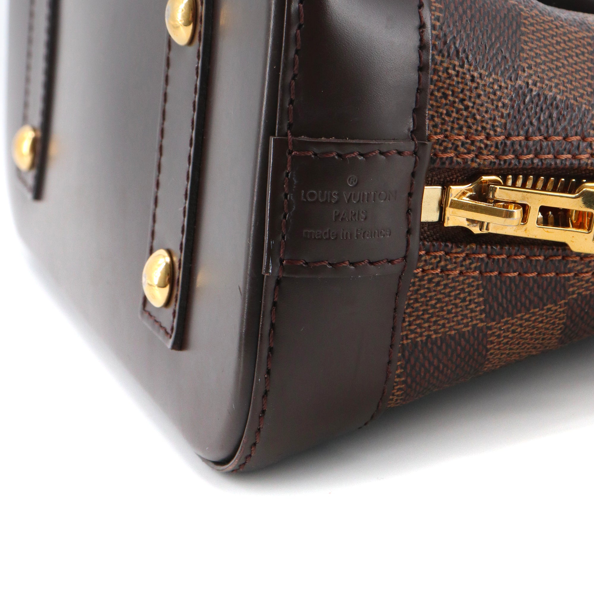 LOUIS VUITTON - Sac à bandoulière Alma BB Louis Vuitton en toile damier ébène