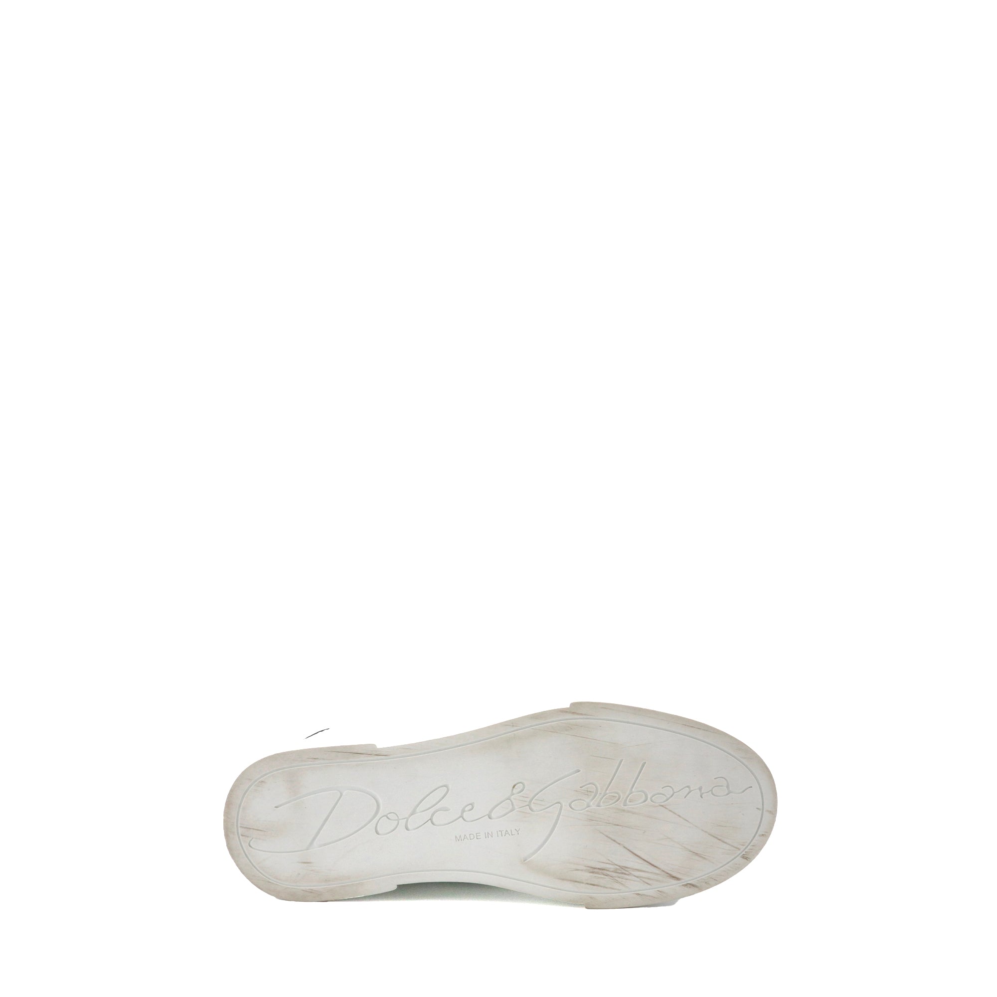 DOLCE &amp; GABBANA - Dolce &amp; Gabbana Portofino sneakers in white leather (T38)