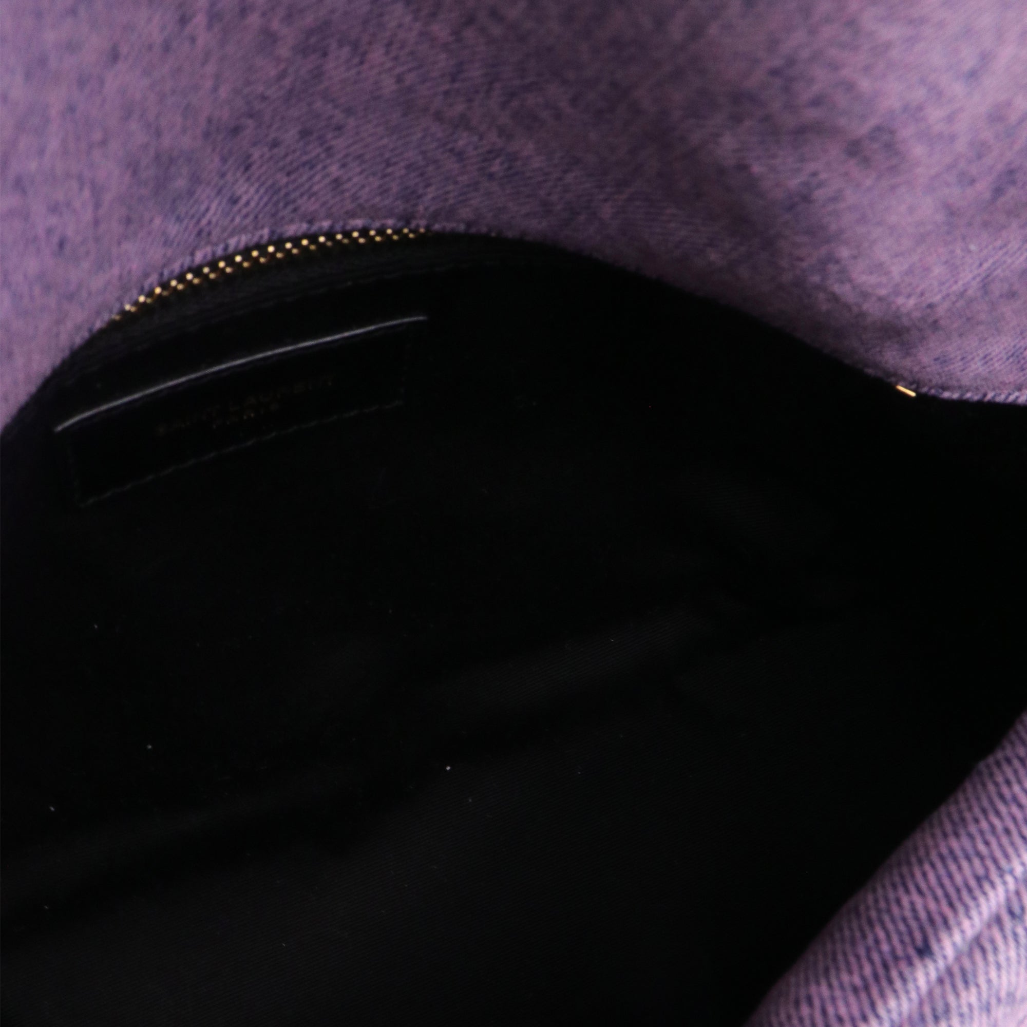 SAINT LAURENT - Sac à bandoulière Puffer medium Saint Laurent en denim violet