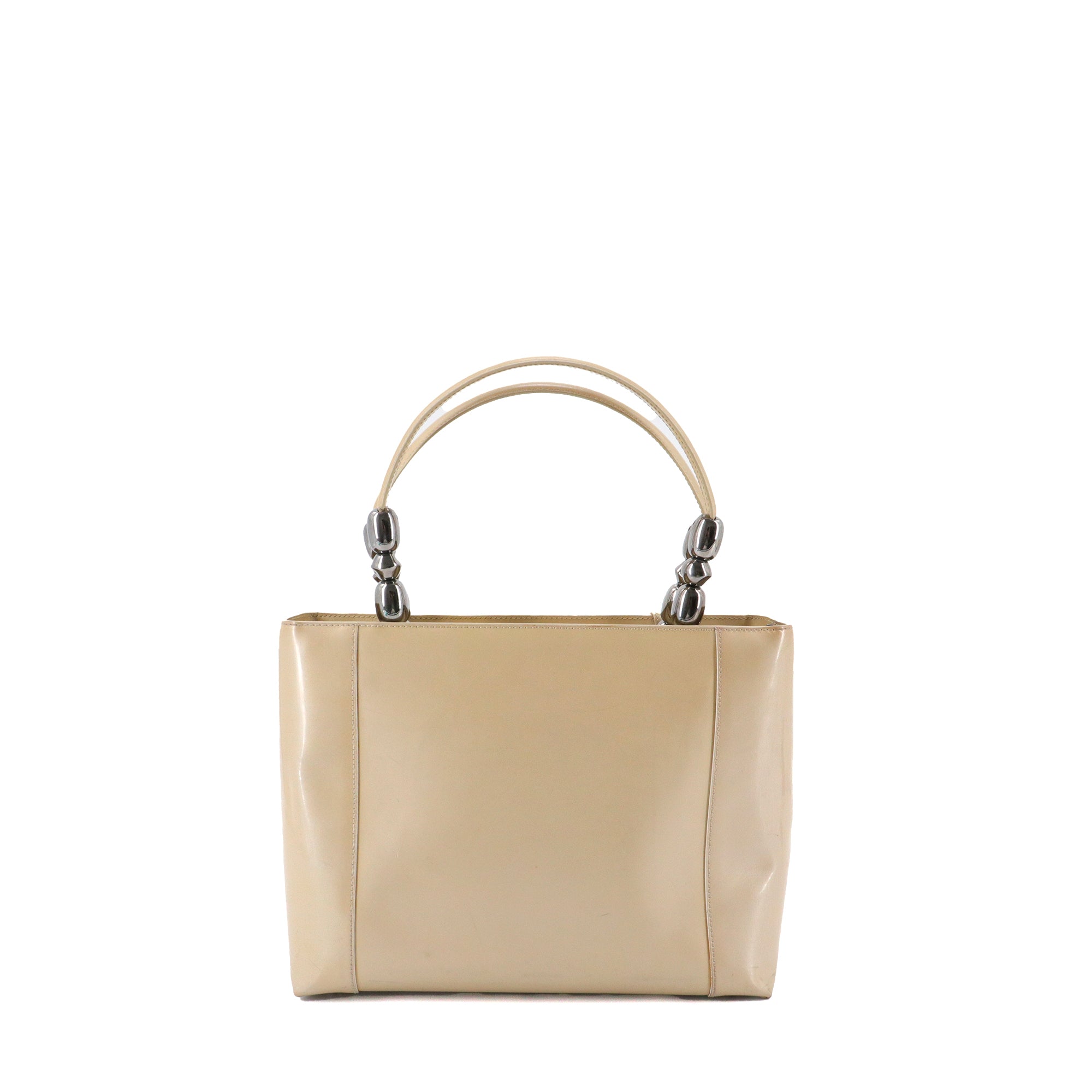 DIOR - Sac à bandoulière Lady Perla Dior en cuir verni beige
