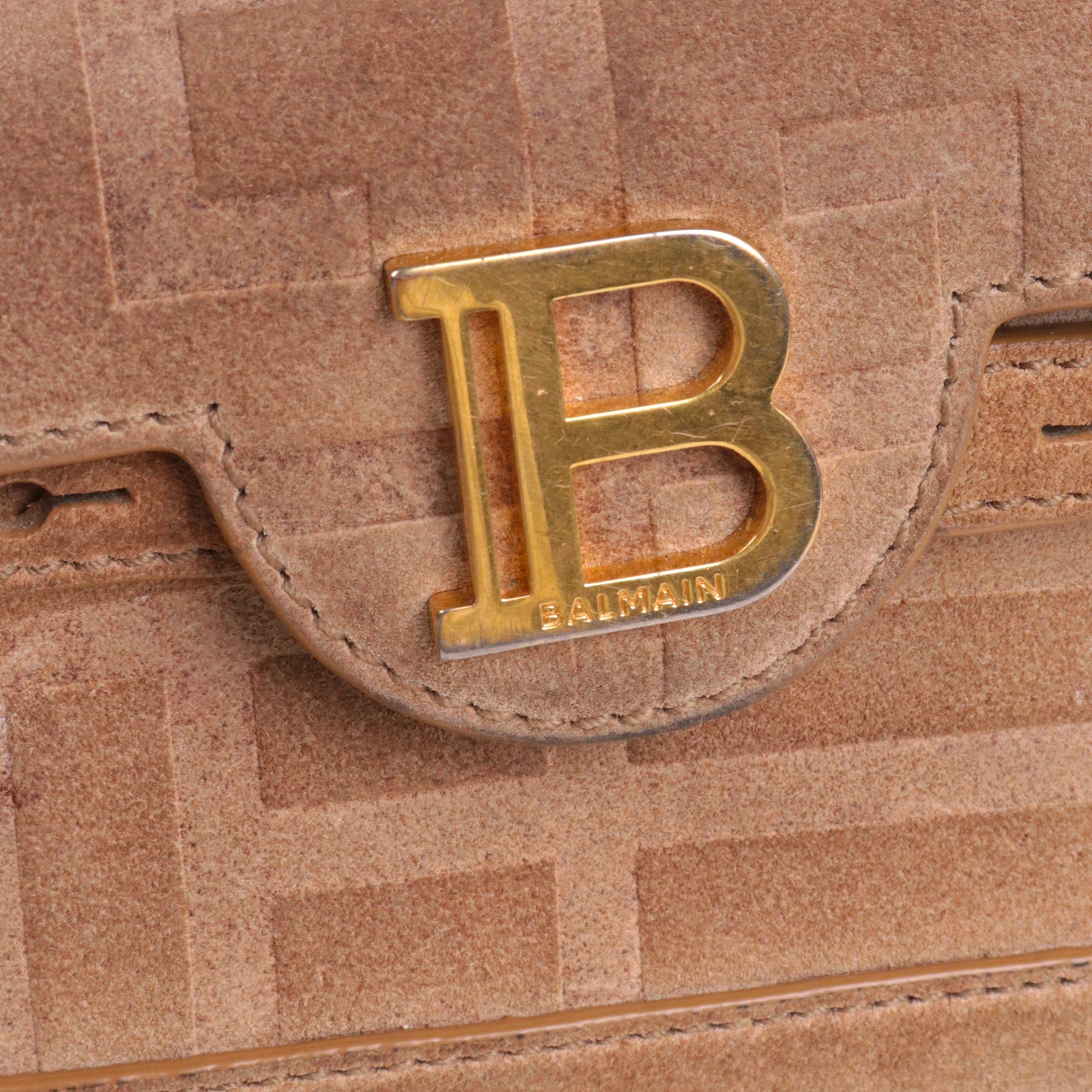 BALMAIN - B-Buzz 22 shoulder bag in leather and canvas