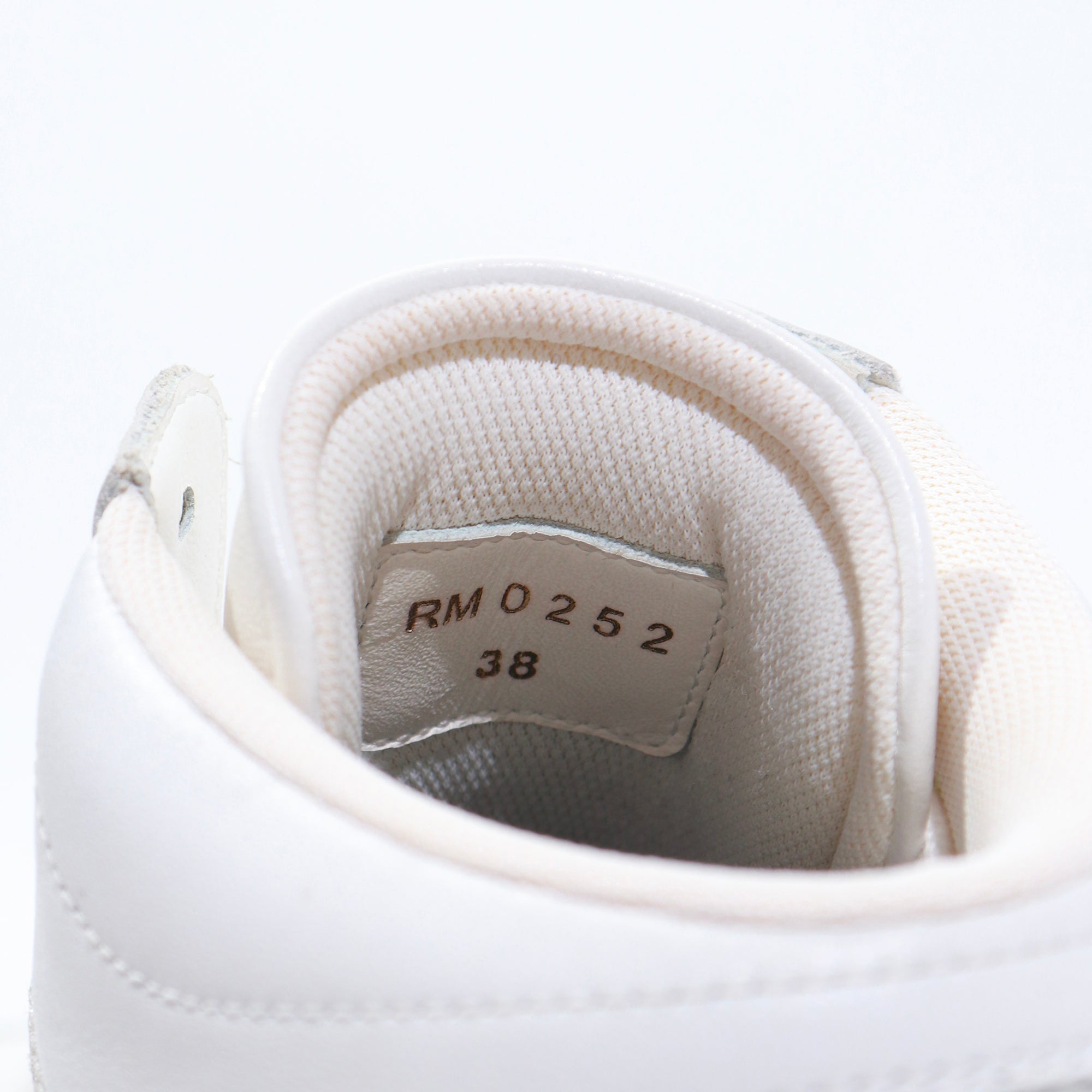 CELINE - Block high-top sneakers in white leather (T38)