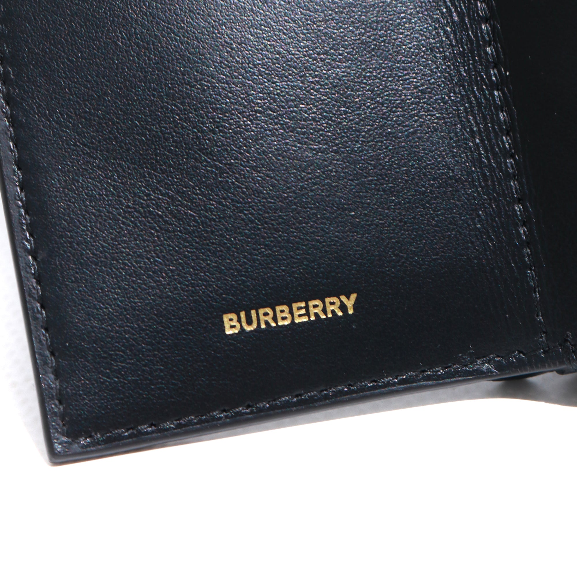 BURBERRY - Portefeuille Alouette en cuir grainé noir