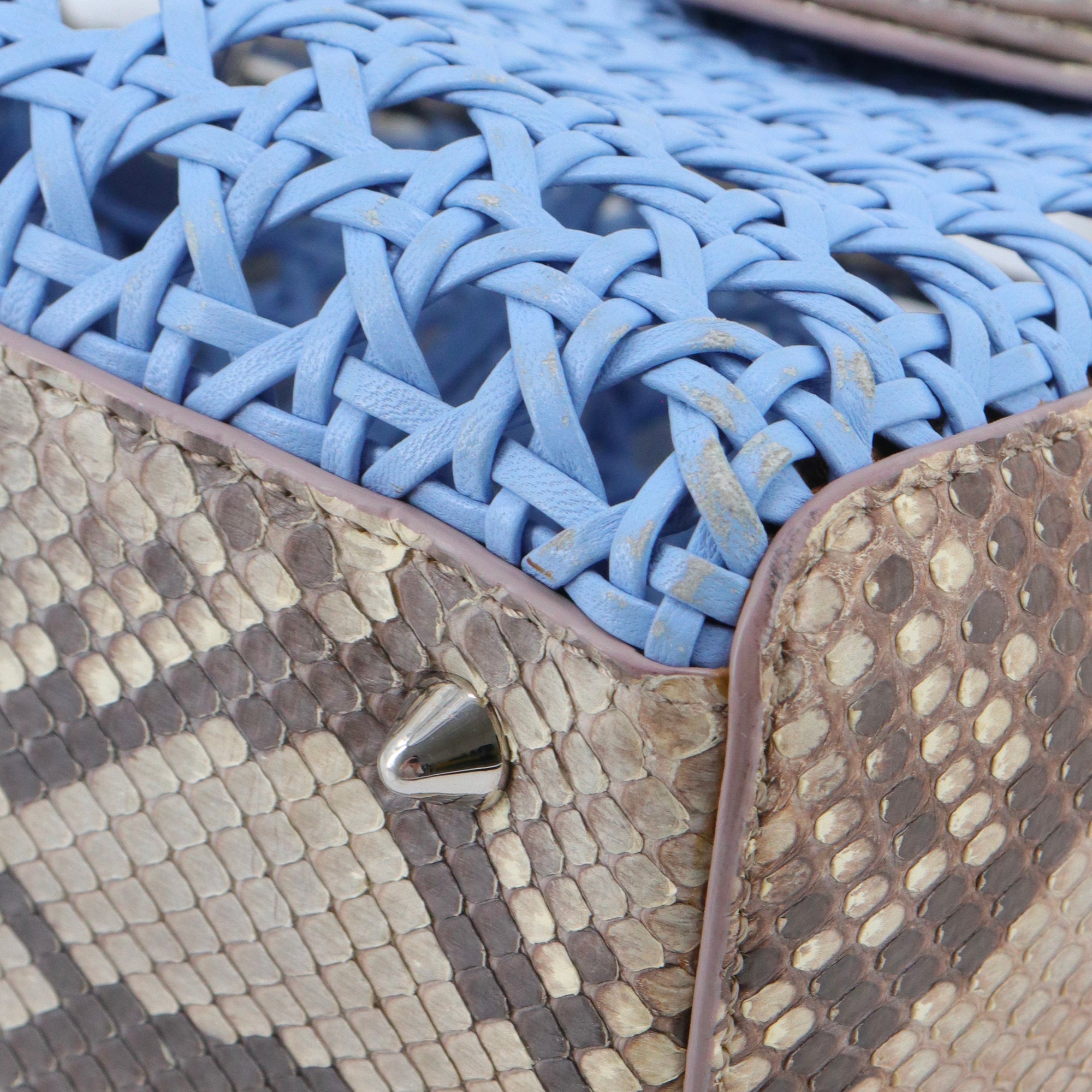 DIOR - Sac à main Lady Dior édition limitée en cuir exotique python