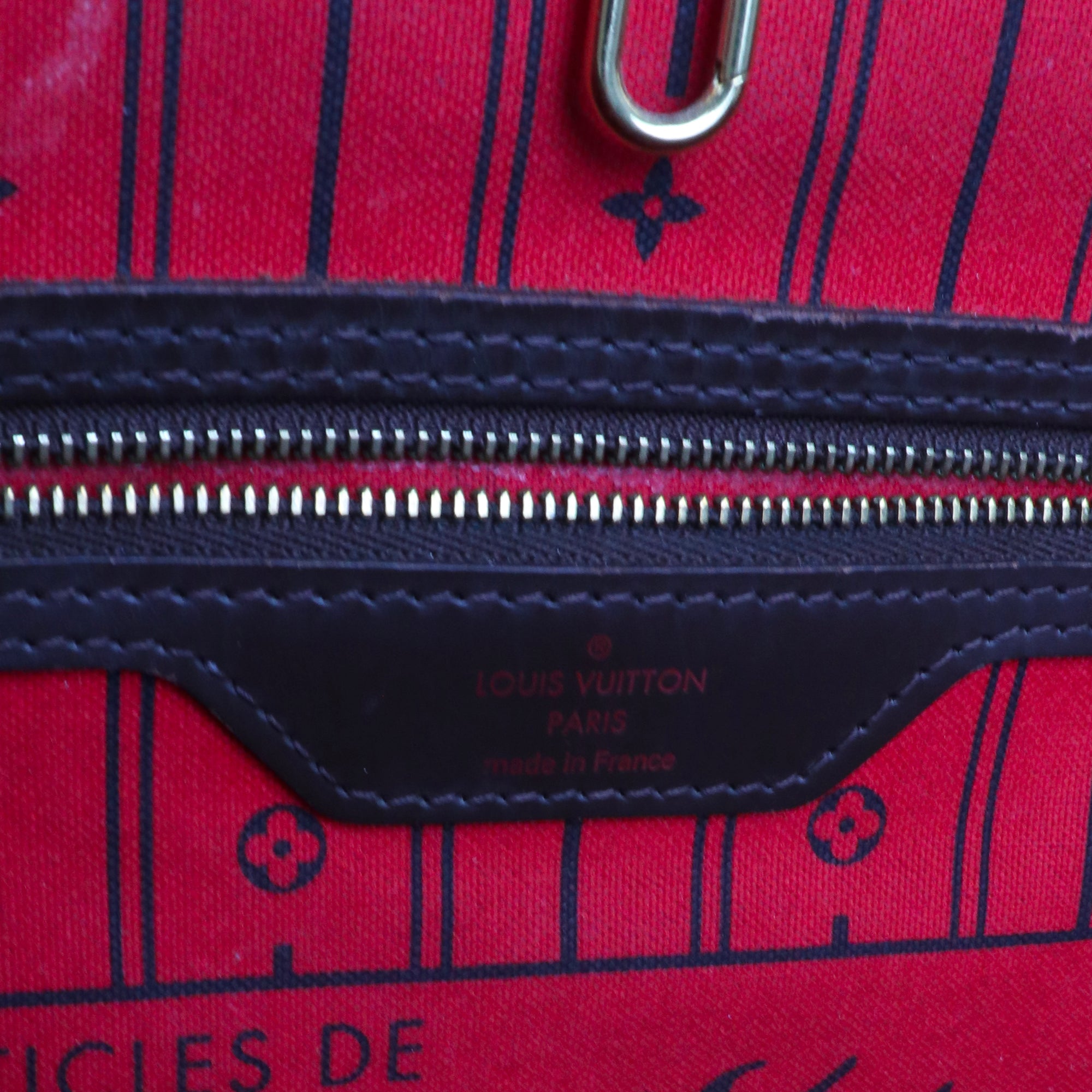 LOUIS VUITTON - Sac cabas Neverfull MM Louis Vuitton en toile damier ébène