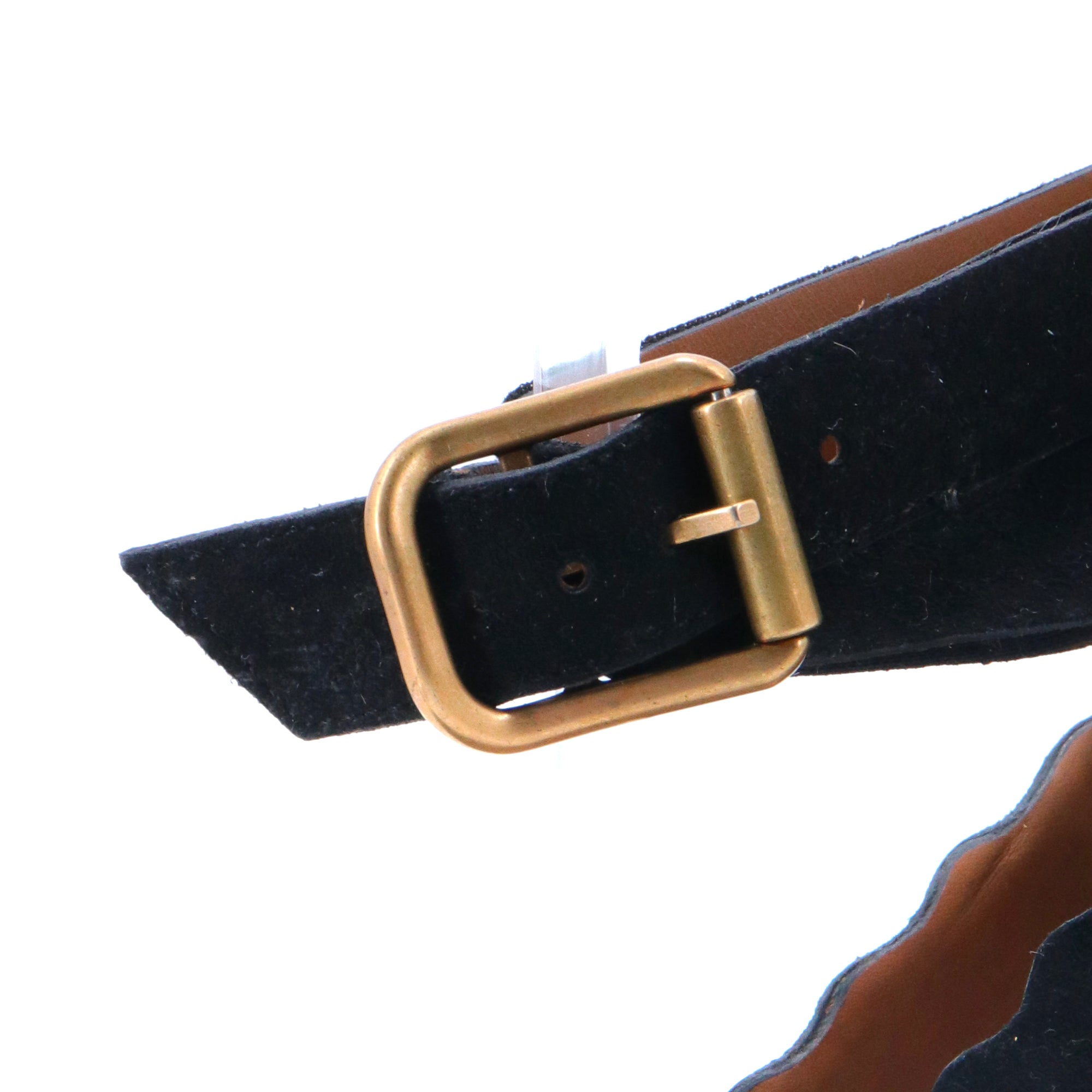 CHLOÉ - Sandales à talon compensé Chloé en daim noir (T37)