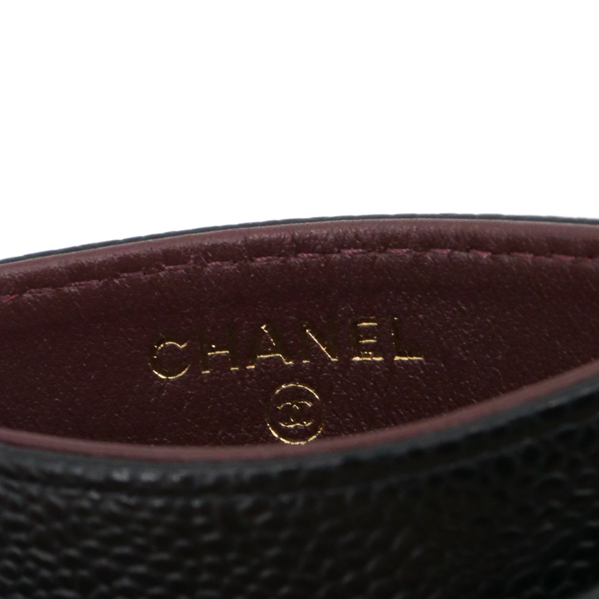 CHANEL - Chanel card holder in black caviar quilted leather