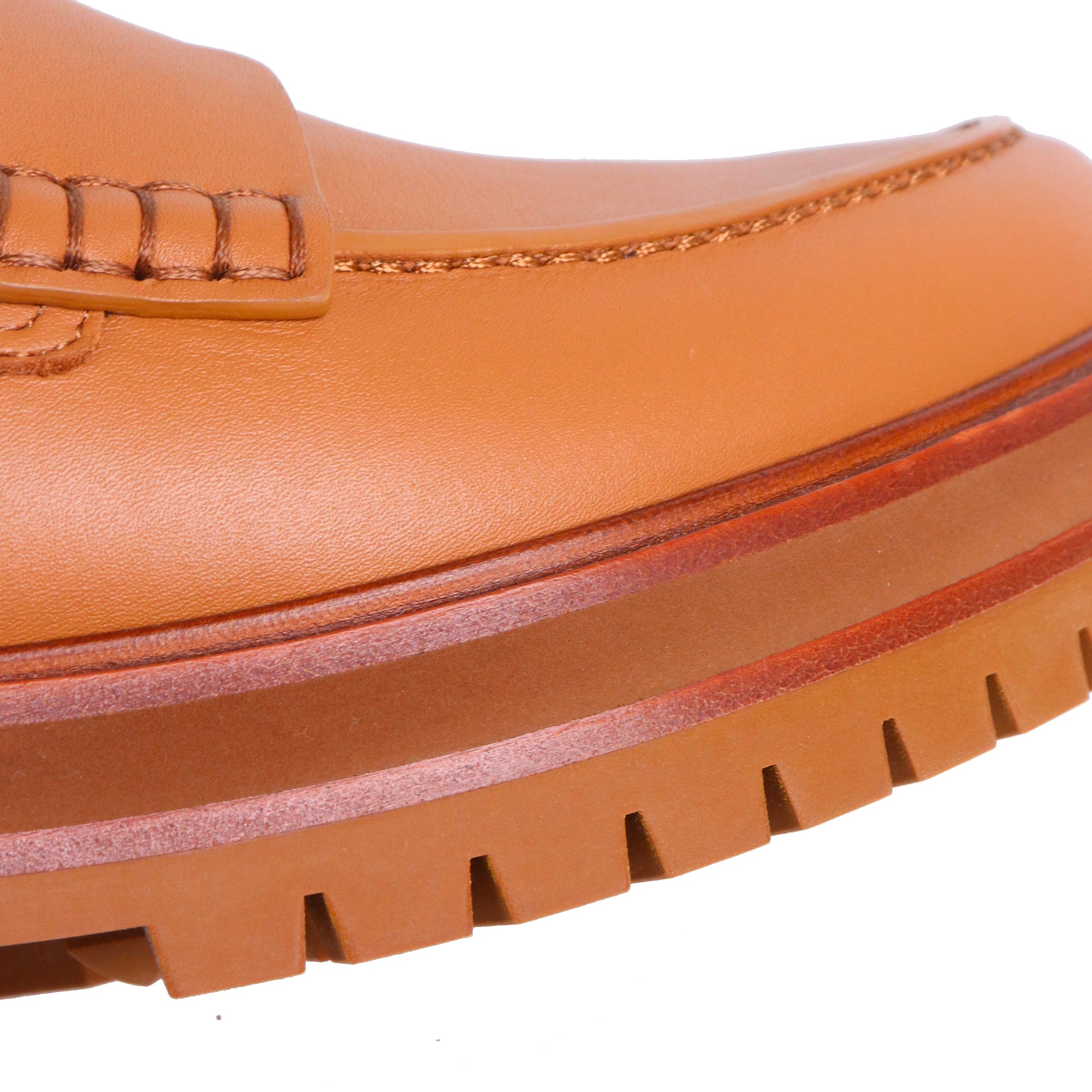 HERMÈS - Kennedy loafers in beige leather (T37.5)