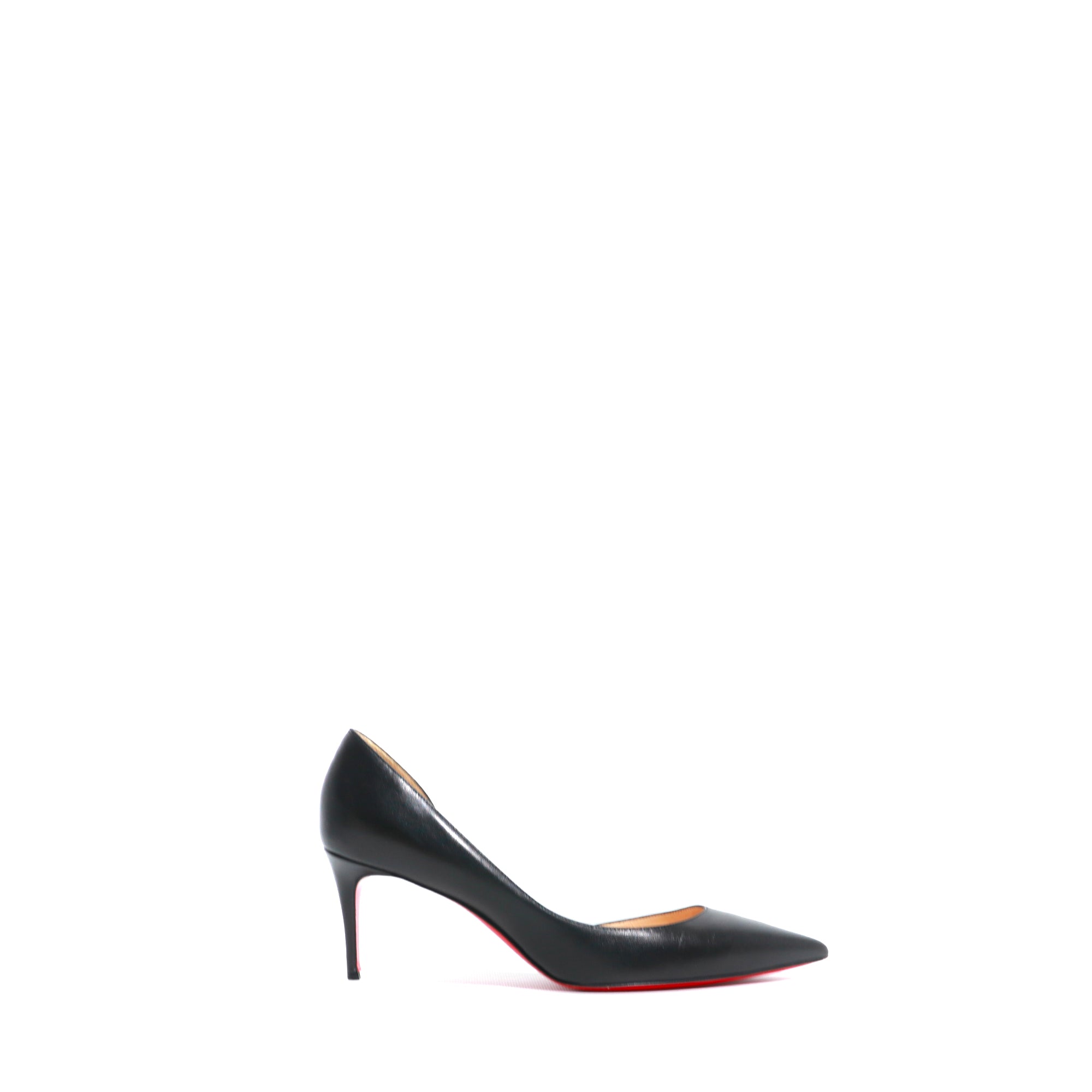 LOUBOUTIN - Iriza pumps in black smooth leather (T38.5)