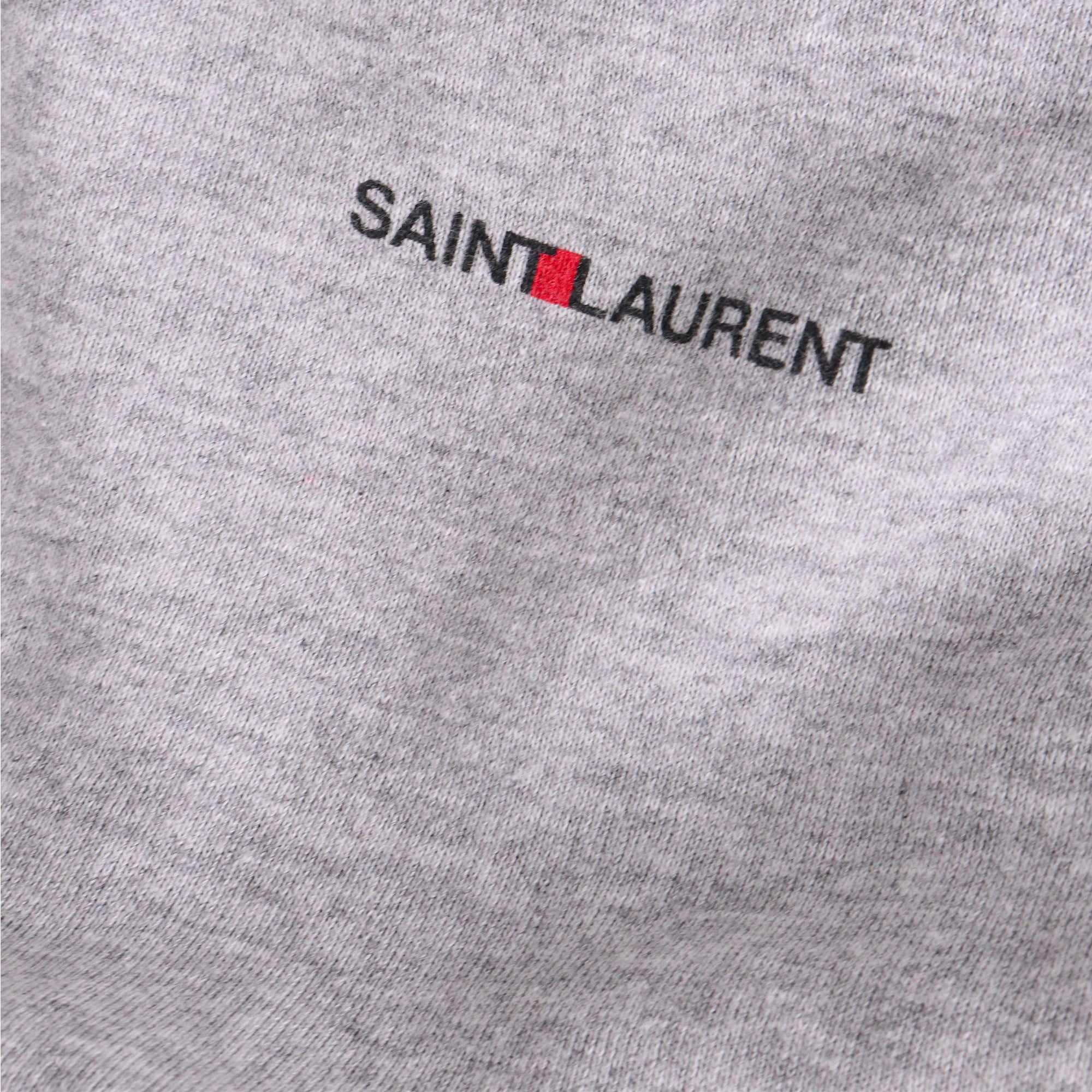 SAINT LAURENT - Sweat à capuche Rive Gauche Saint Laurent gris (M)