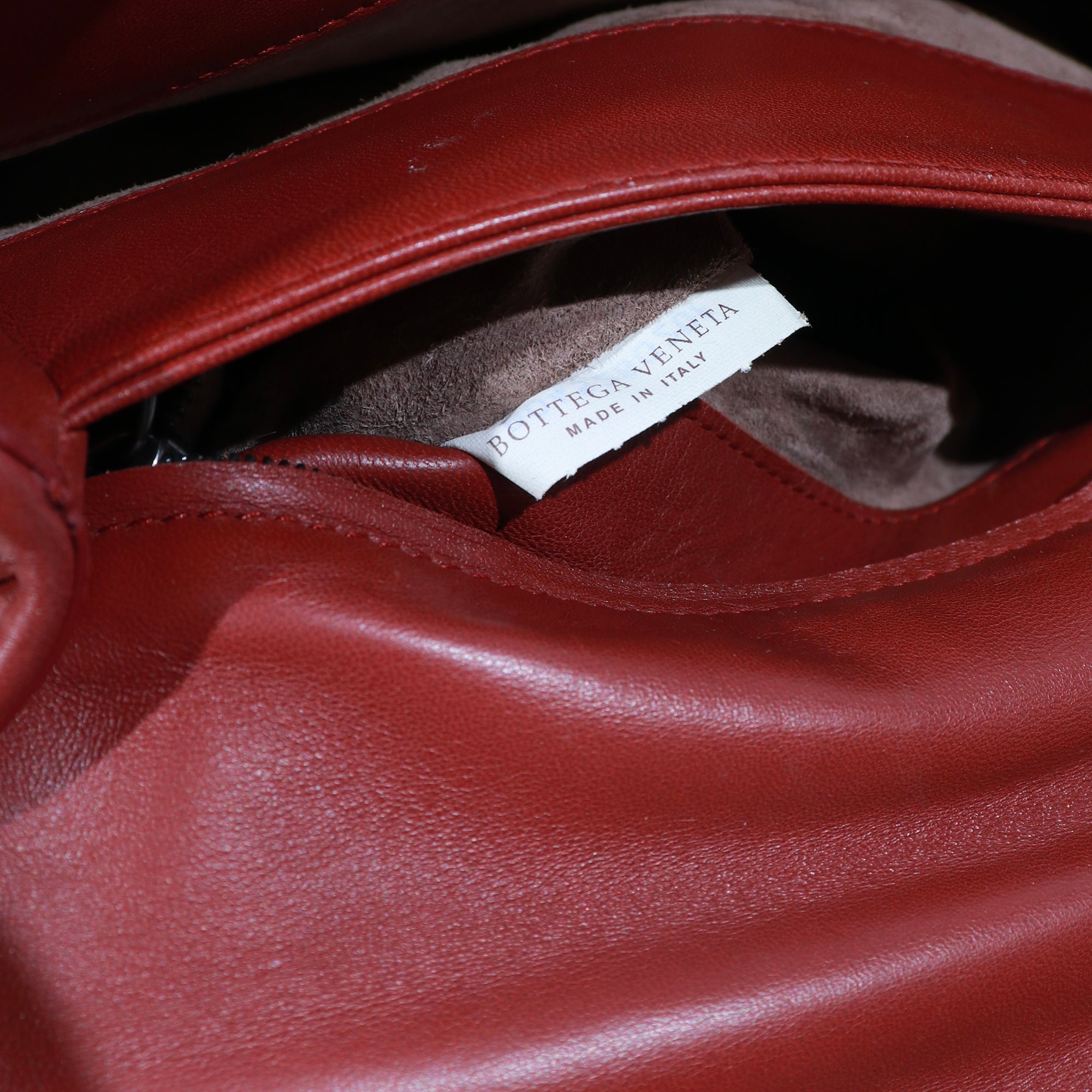 BOTTEGA VENETA - Olimpia shoulder bag in burgundy leather