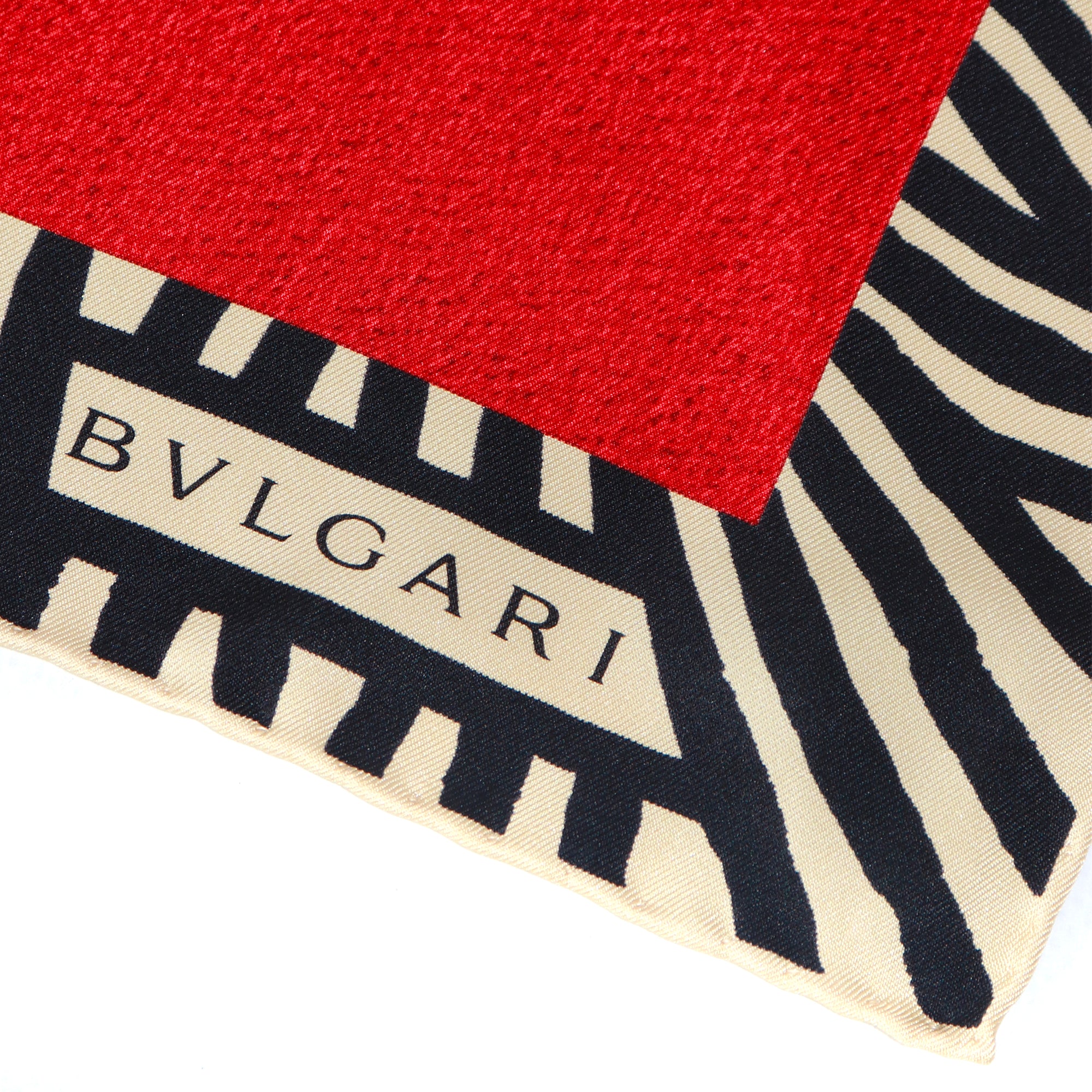 BVLGARI - Red 90 silk scarf