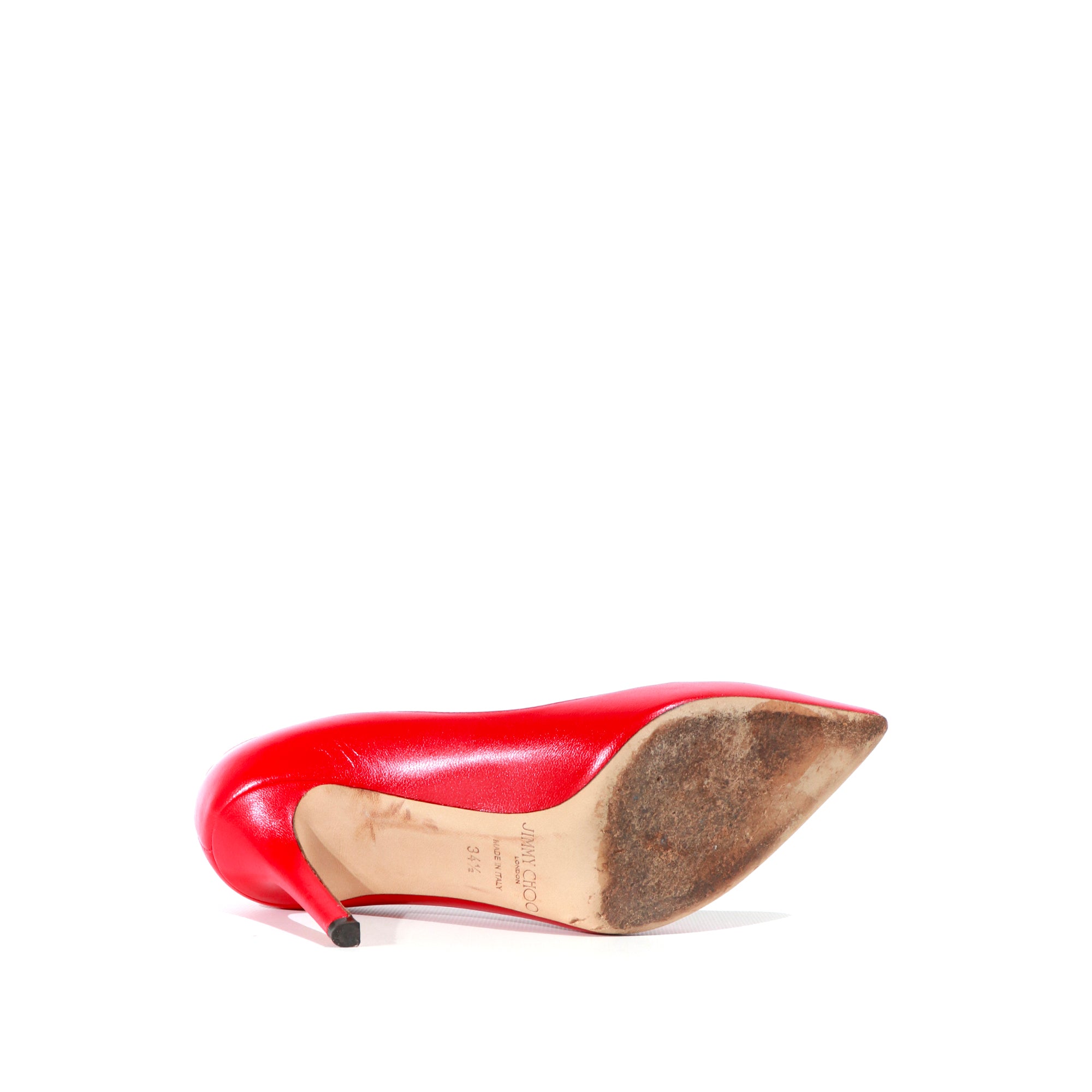 JIMMY CHOO - Escarpins Alia Okid en cuir rouge (T34,5)