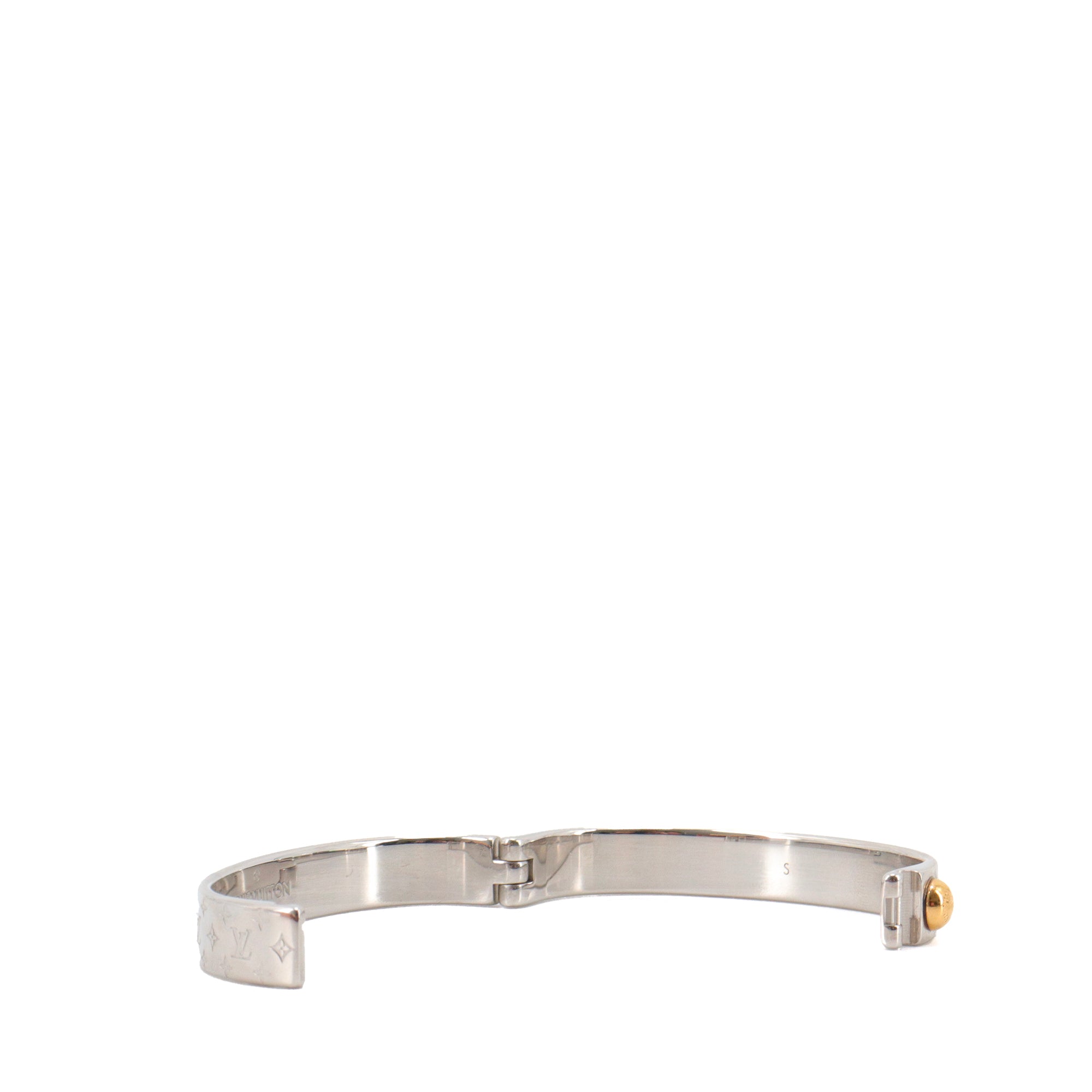 LOUIS VUITTON - Bracelet Nanogram Louis Vuitton en métal argenté (S)