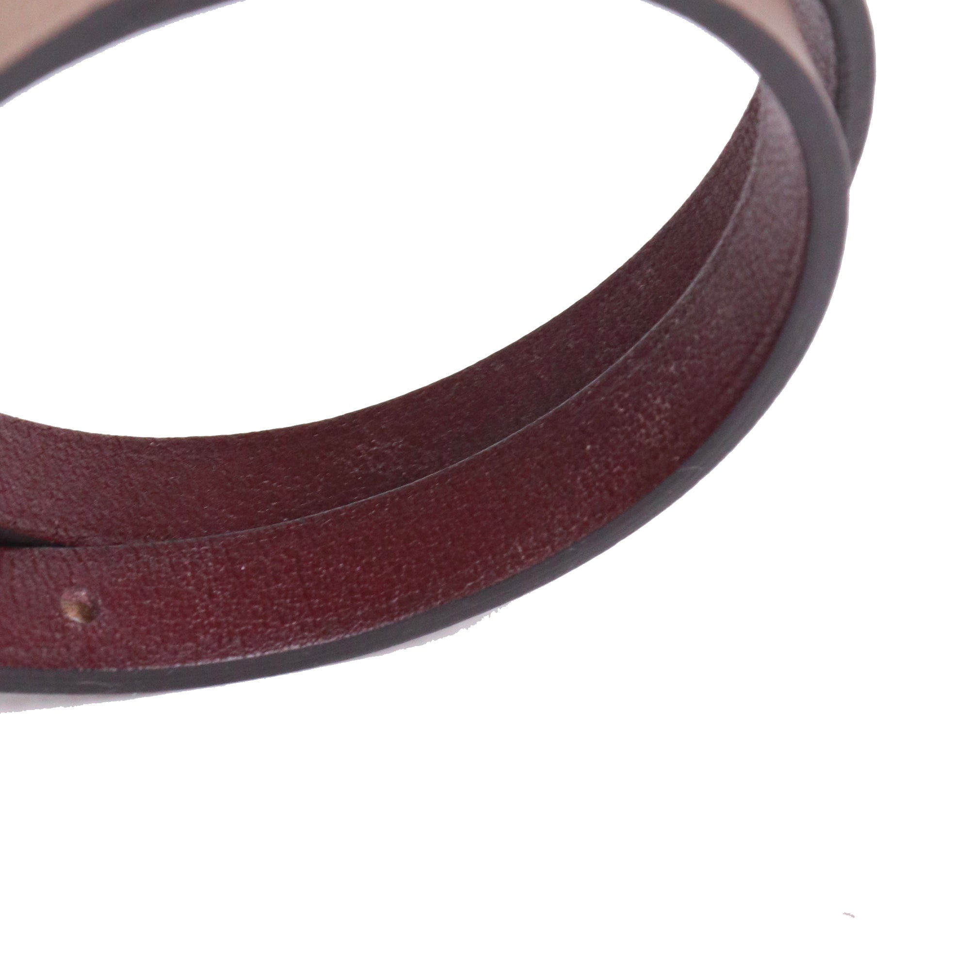 HERMÈS - Behapi Double Tour bracelet in black and gold leather