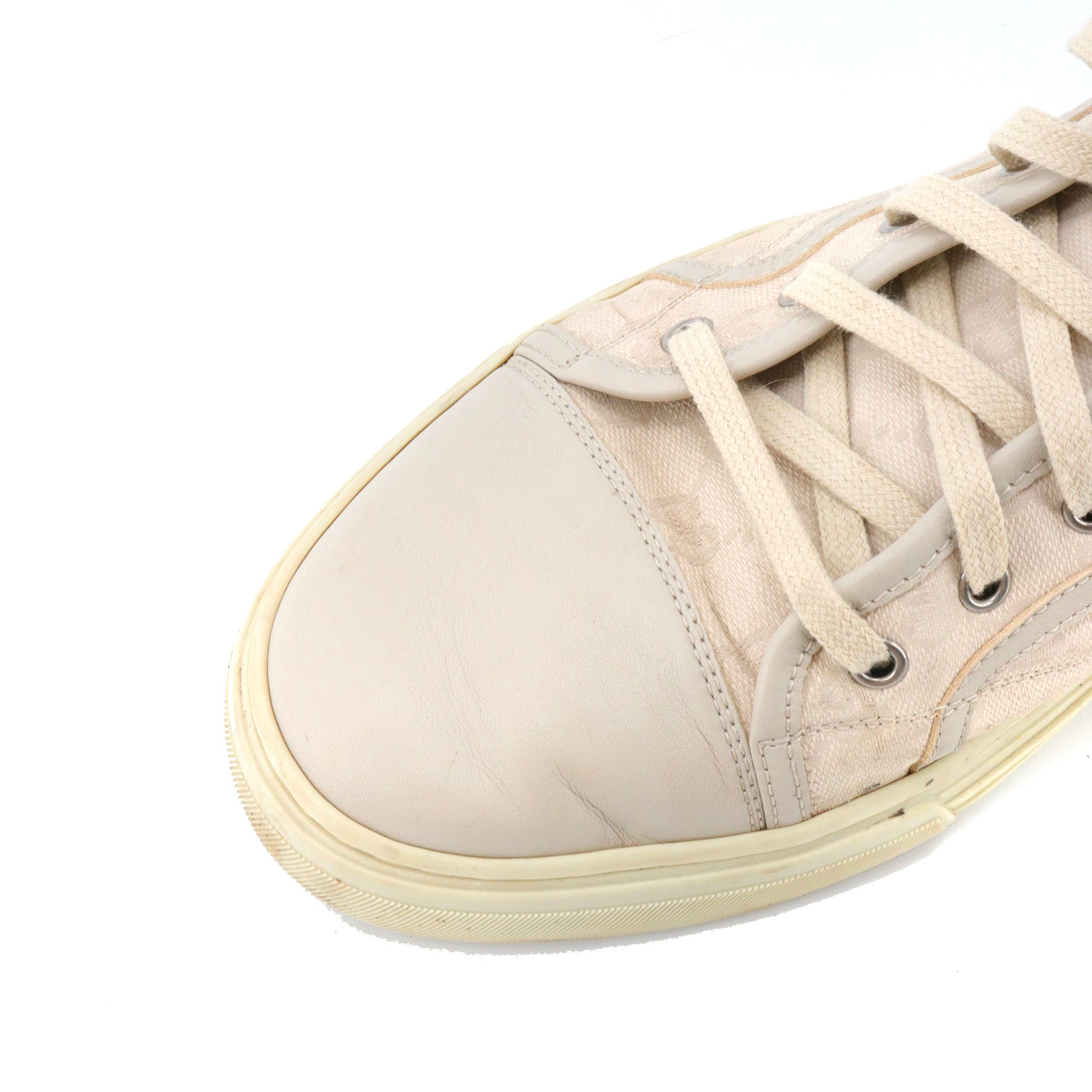 GUCCI - Gucci high-top sneakers in beige canvas (T45)