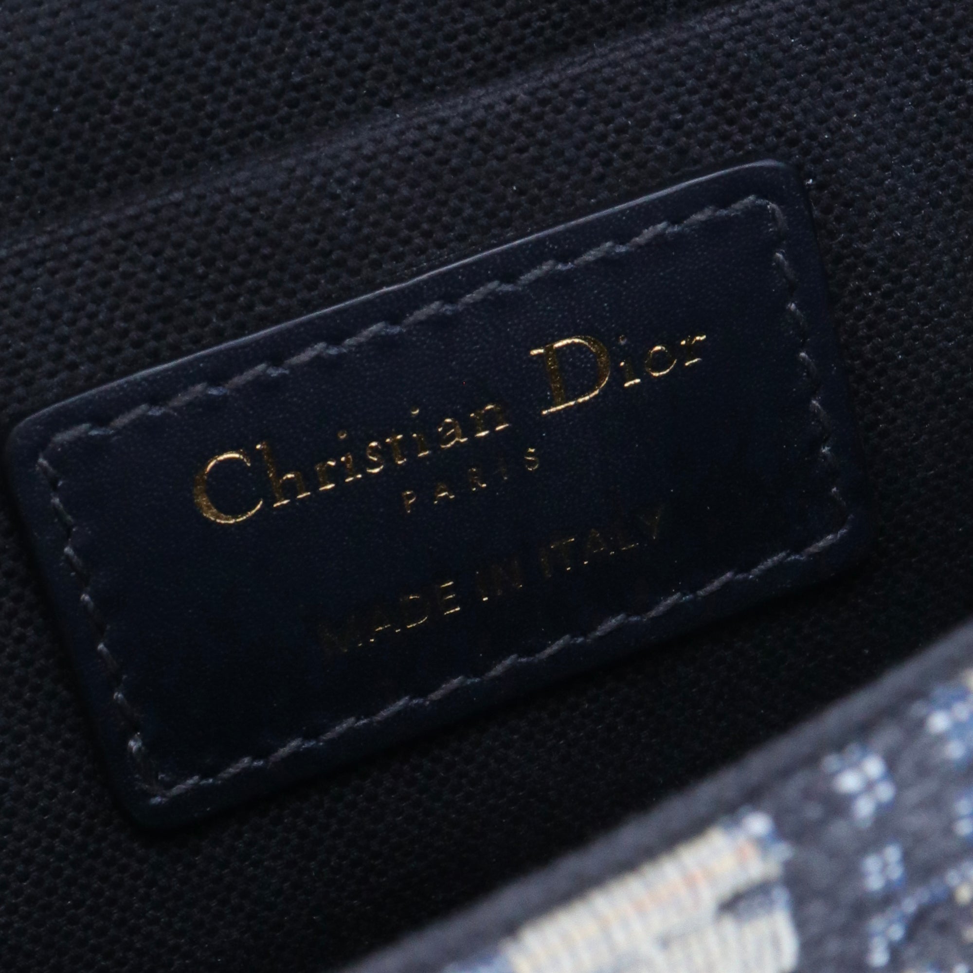 DIOR - Dior 30 Montaigne Box shoulder bag in navy blue canvas and leather