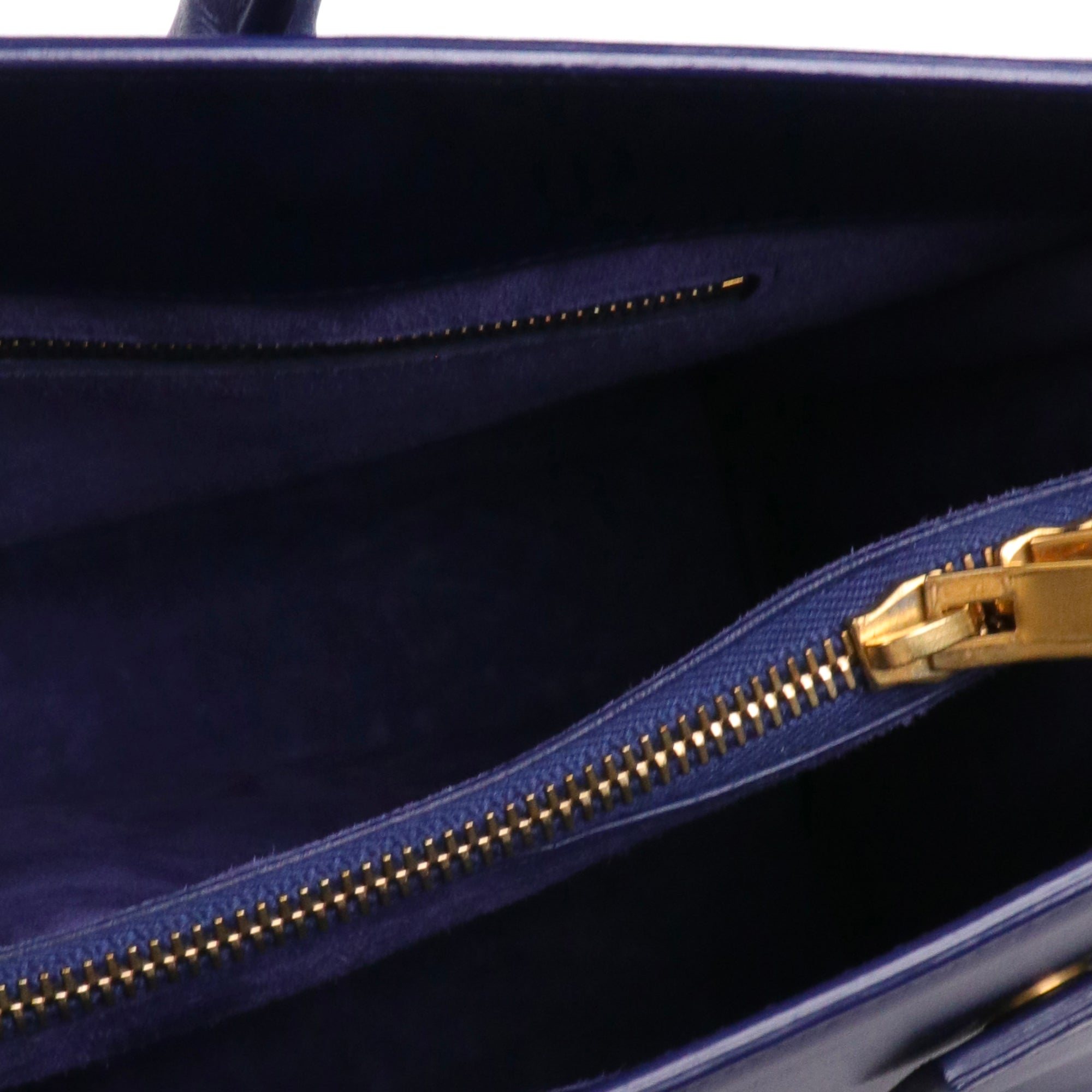 SAINT LAURENT - Sac de Jour Medium Saint Laurent en cuir bleu nuit