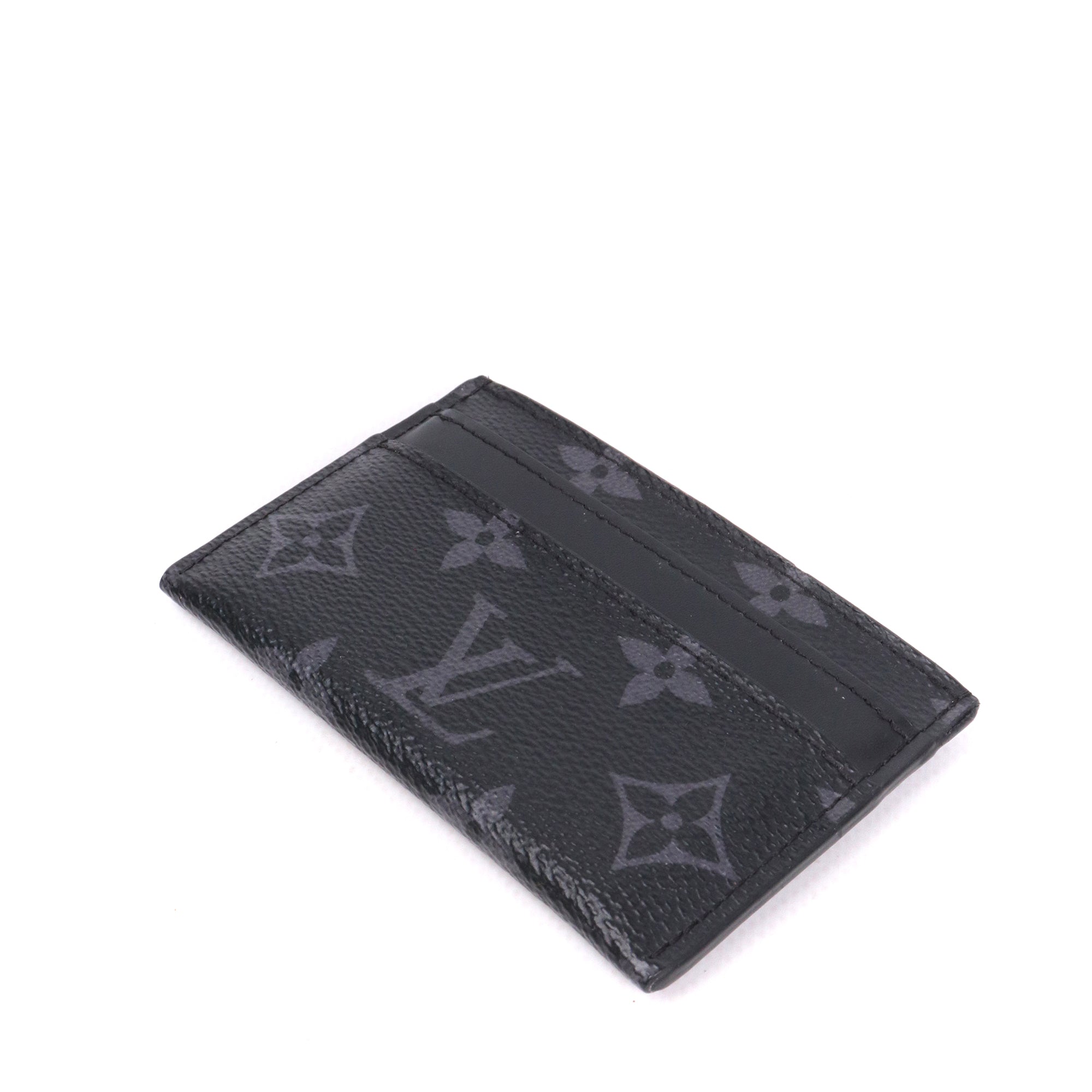 LOUIS VUITTON - Porte cartes Double Louis Vuitton en toile monogrammée eclipse