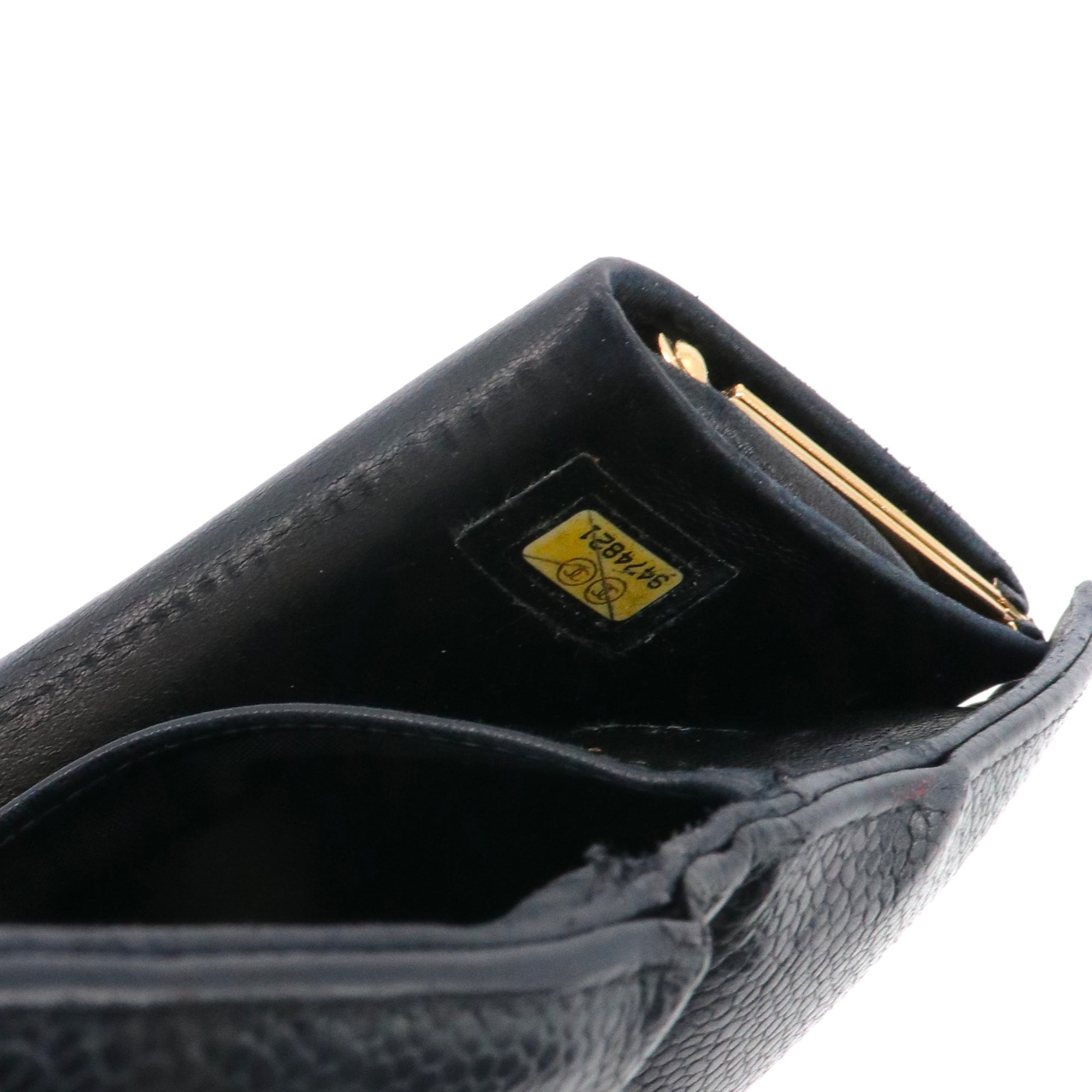 CHANEL - Chanel wallet in vintage black caviar leather