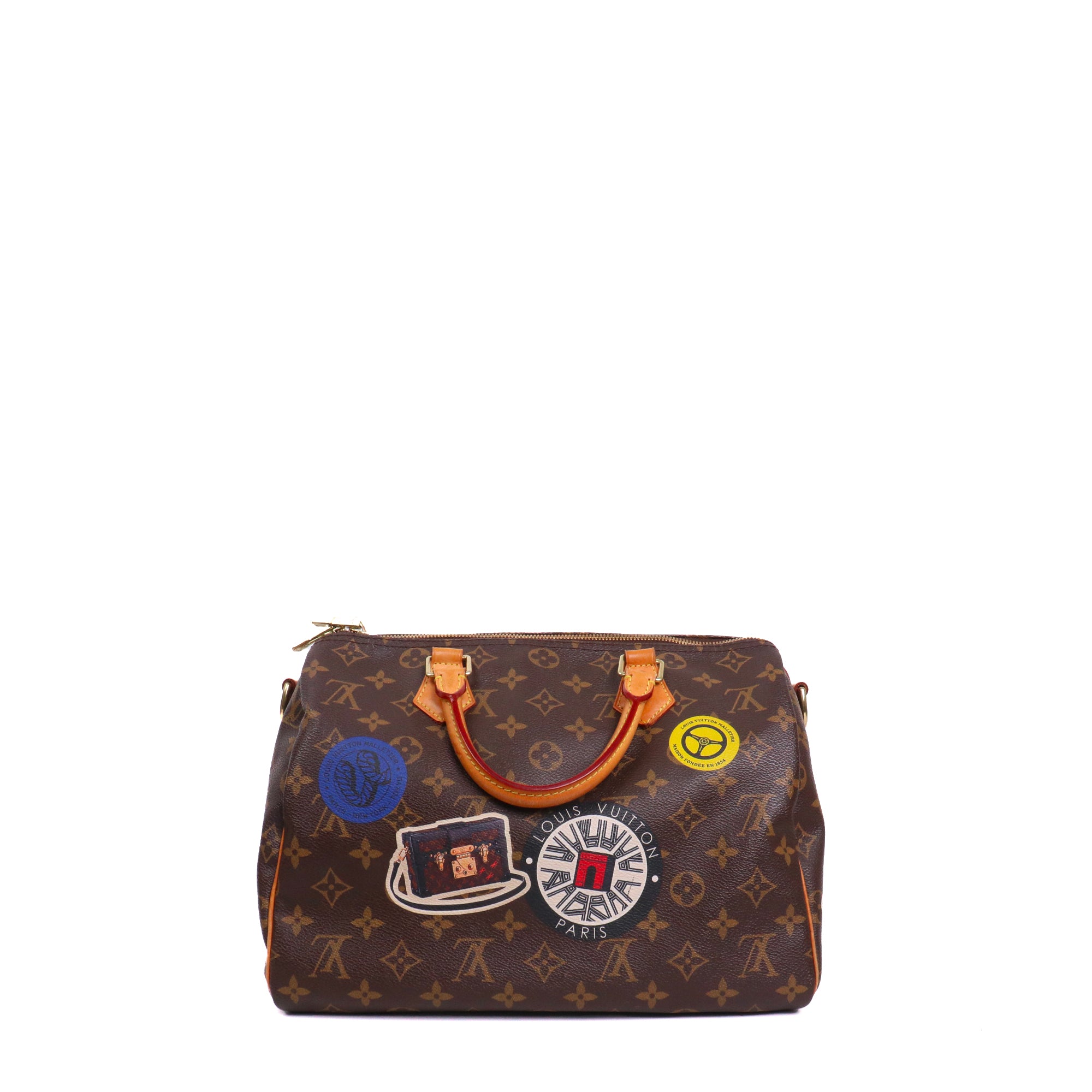 LOUIS VUITTON - Speedy 30 shoulder strap Damier Ebony