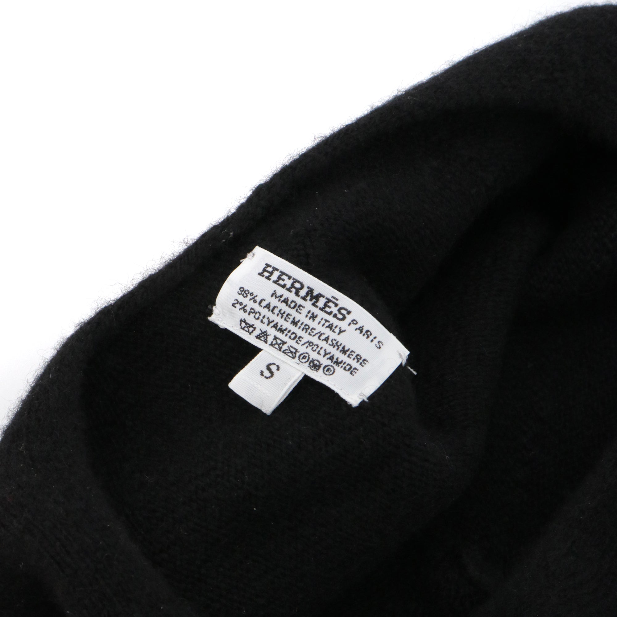 HERMÈS - Béret Darling Hermès en cachemire noir (S)