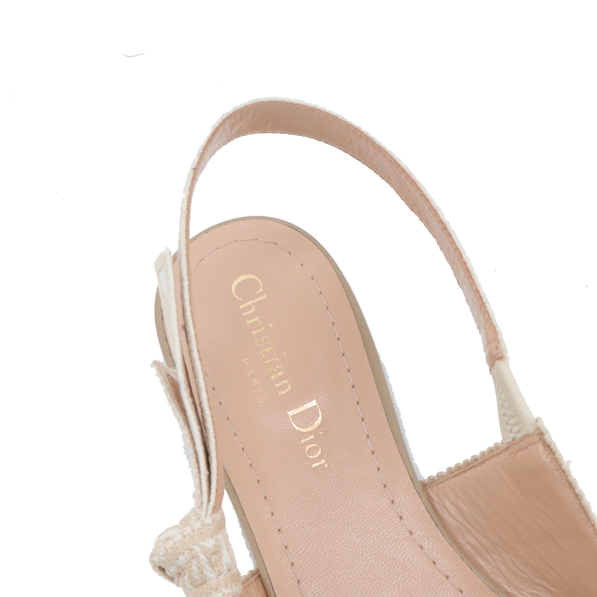 DIOR - J'adior Dior Slingback sandals in beige canvas (T38)