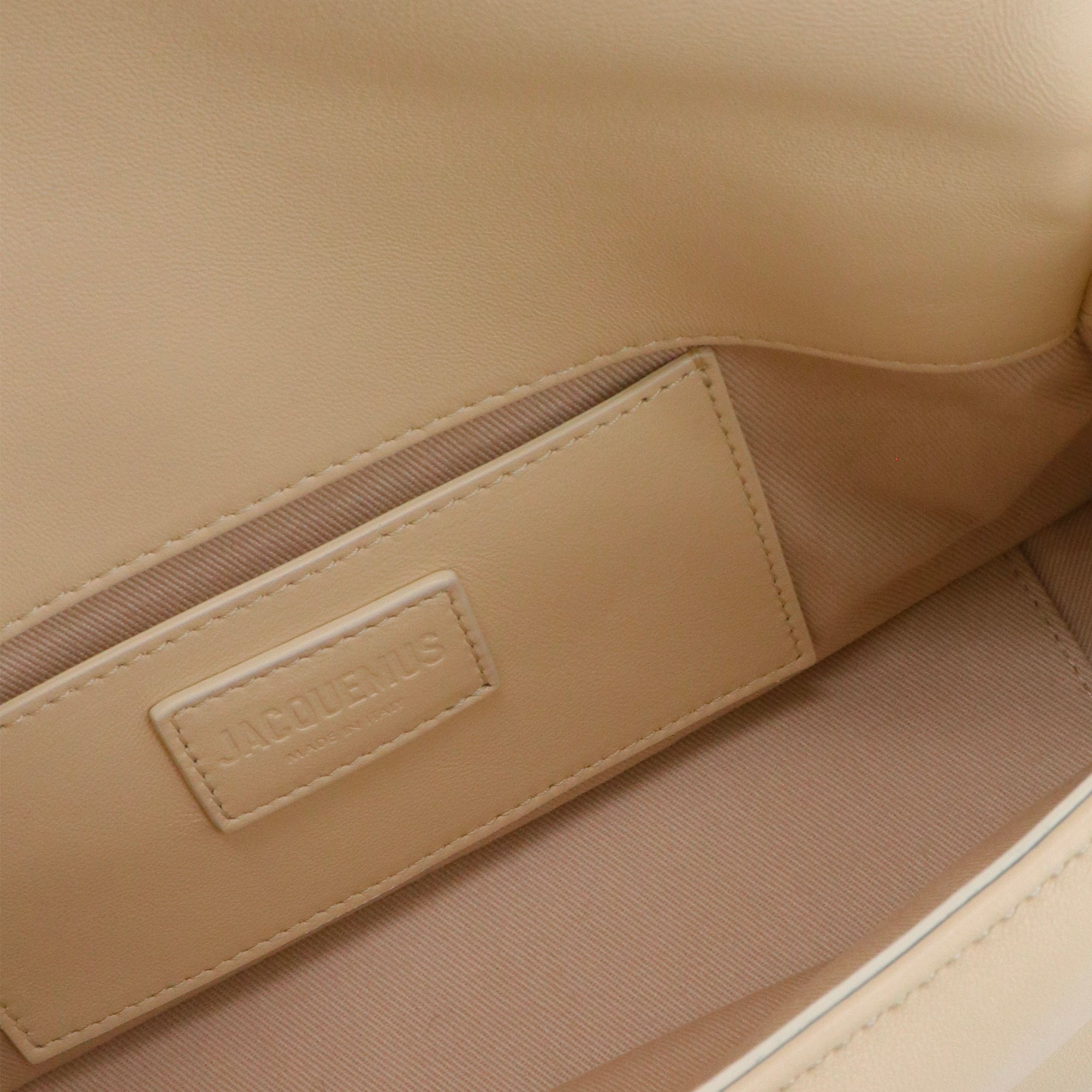 JACQUEMUS - Jacquemus Le Bambimou shoulder bag in beige leather