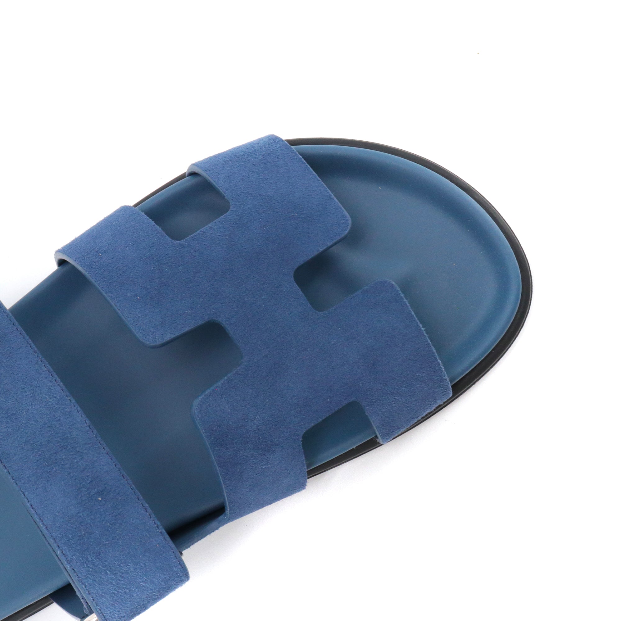 HERMÈS - Hermès Chypre sandals in turquoise blue goatskin (T41.5)