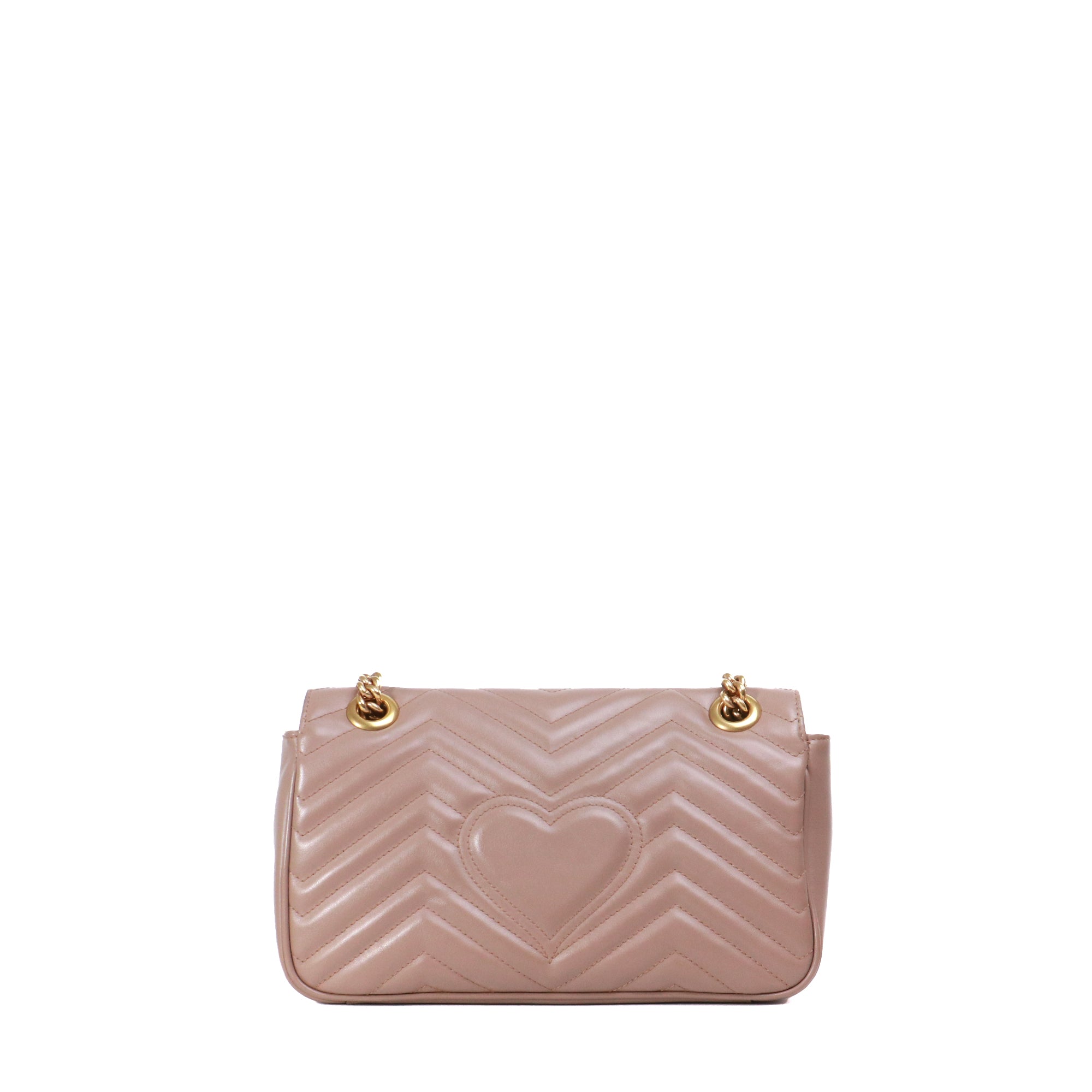 GUCCI - Gucci Small Size GG Marmont shoulder bag in pink leather