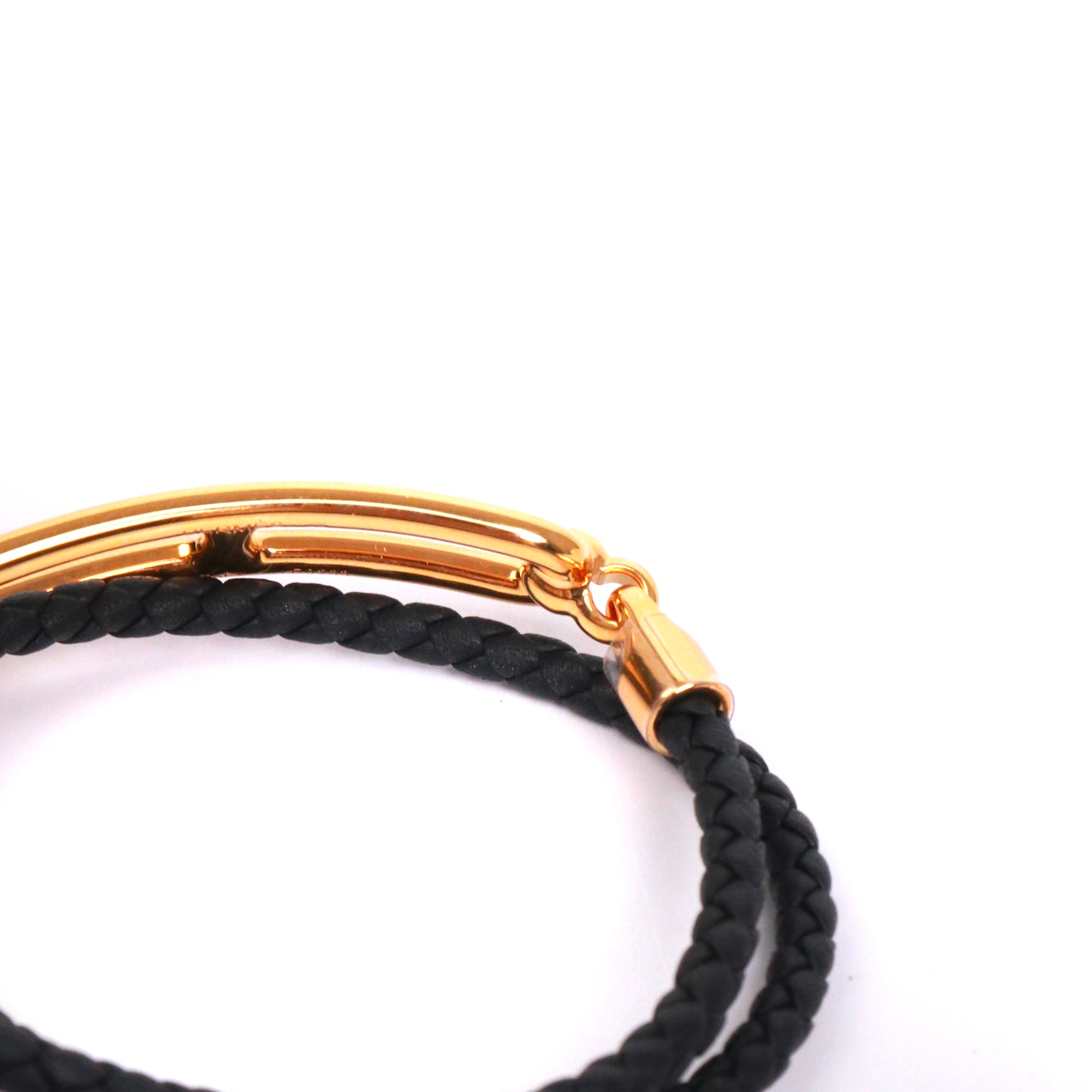 HERMÈS - Hermes Collier de Chien Bracelet in Pink Alligator Leather (T2)