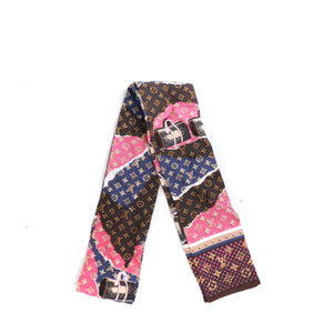 LOUIS VUITTON - Twilly Louis Vuitton silk luggage